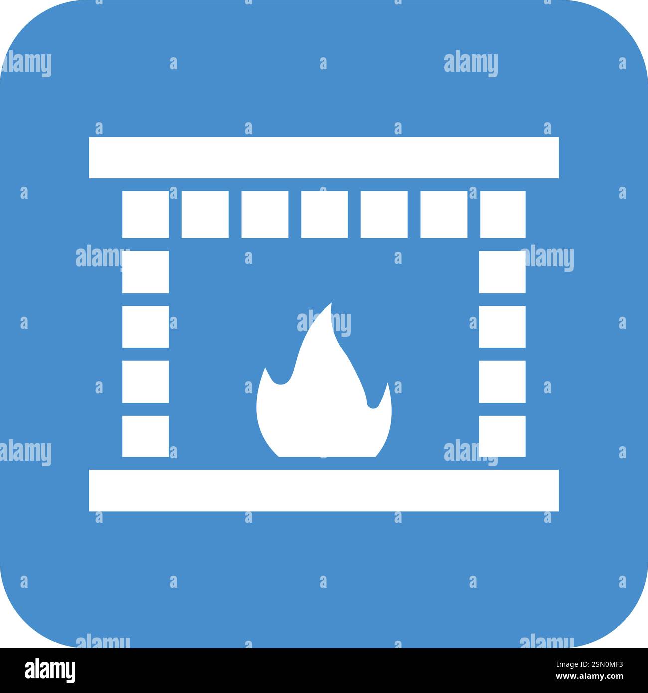 Fireplace Vector Icon Design Illustration Stock Vector