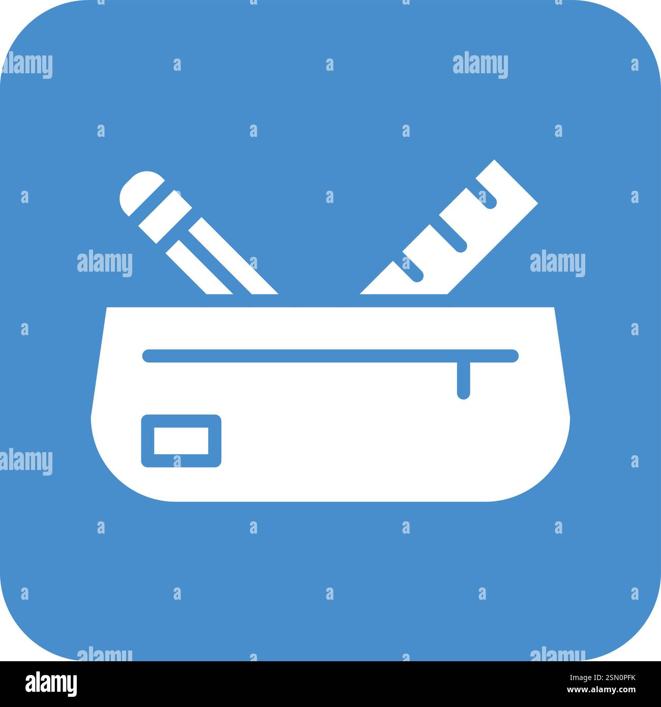 Pencil Case Vector Icon Design Illustration Stock Vector