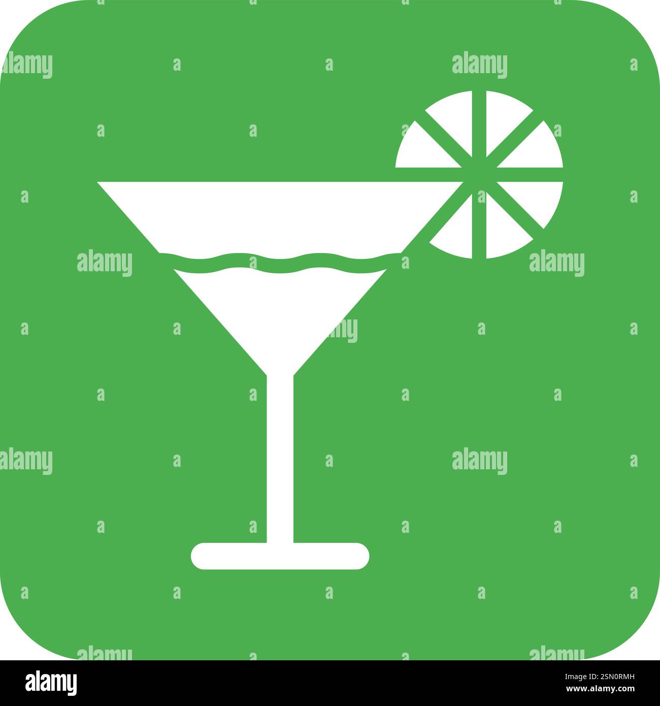 Cocktail Vector Icon Design Illustration Stock Vector