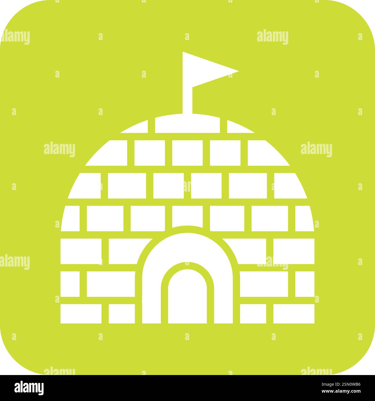 Igloo Vector Icon Design Illustration Stock Vector