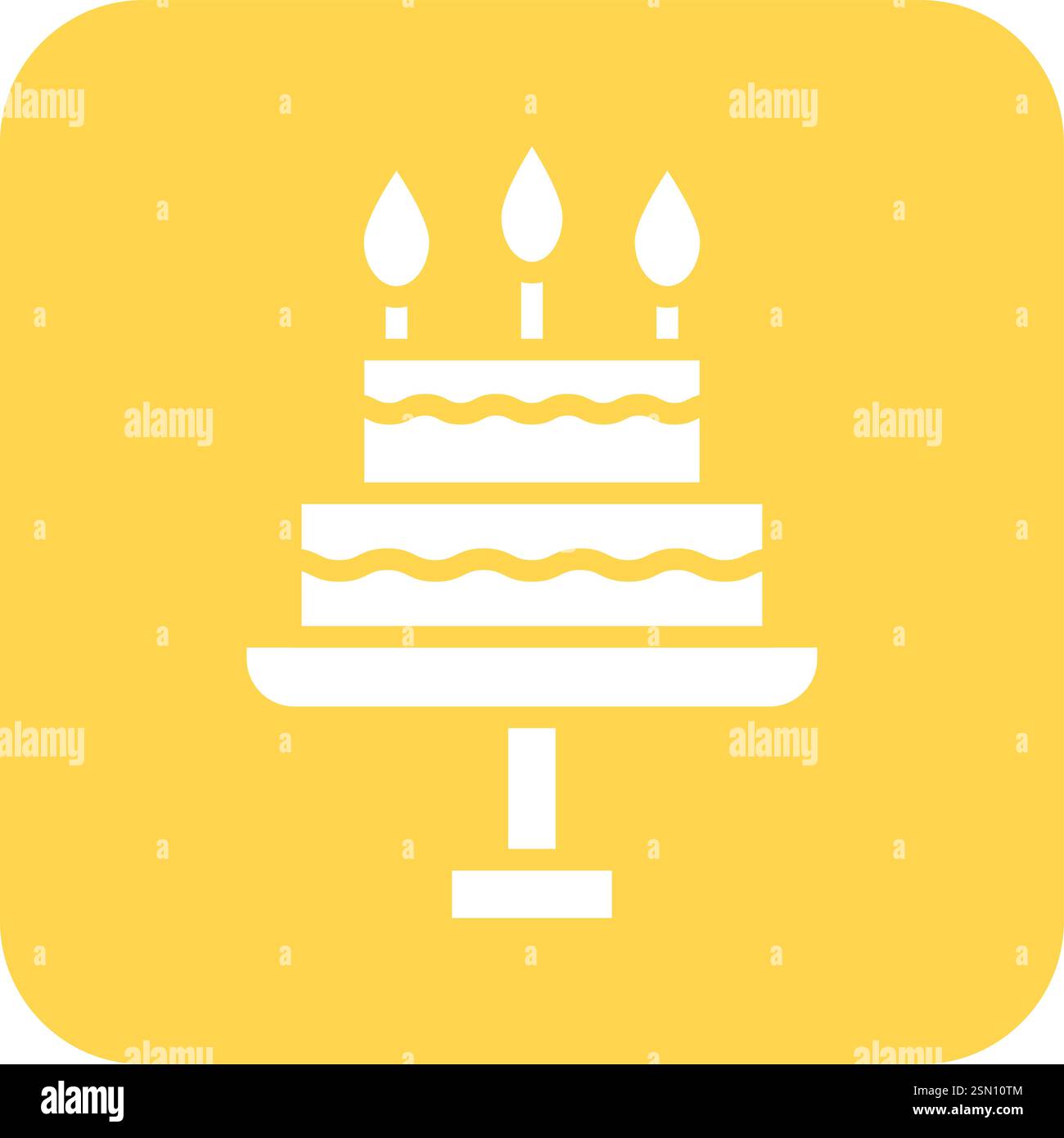 cake Vector Icon Design Illustration Stock Vector