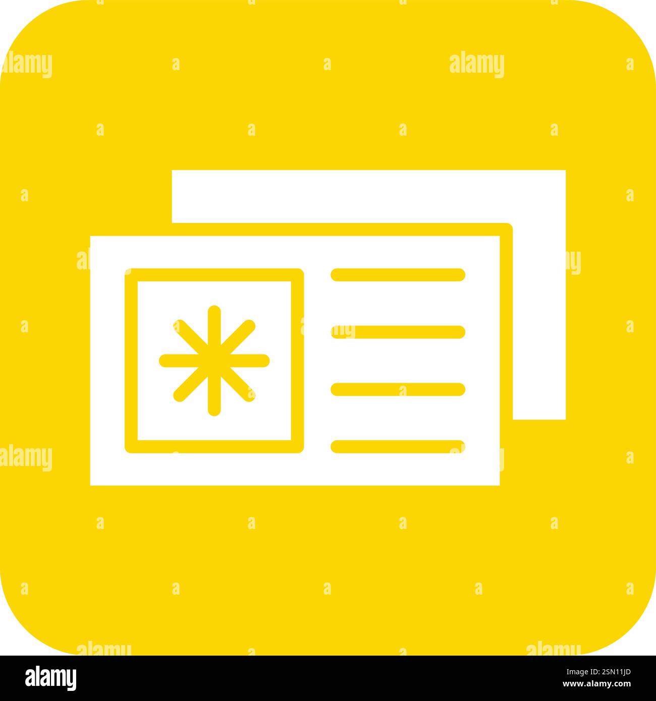 Postcard Vector Icon Design Illustration Stock Vector