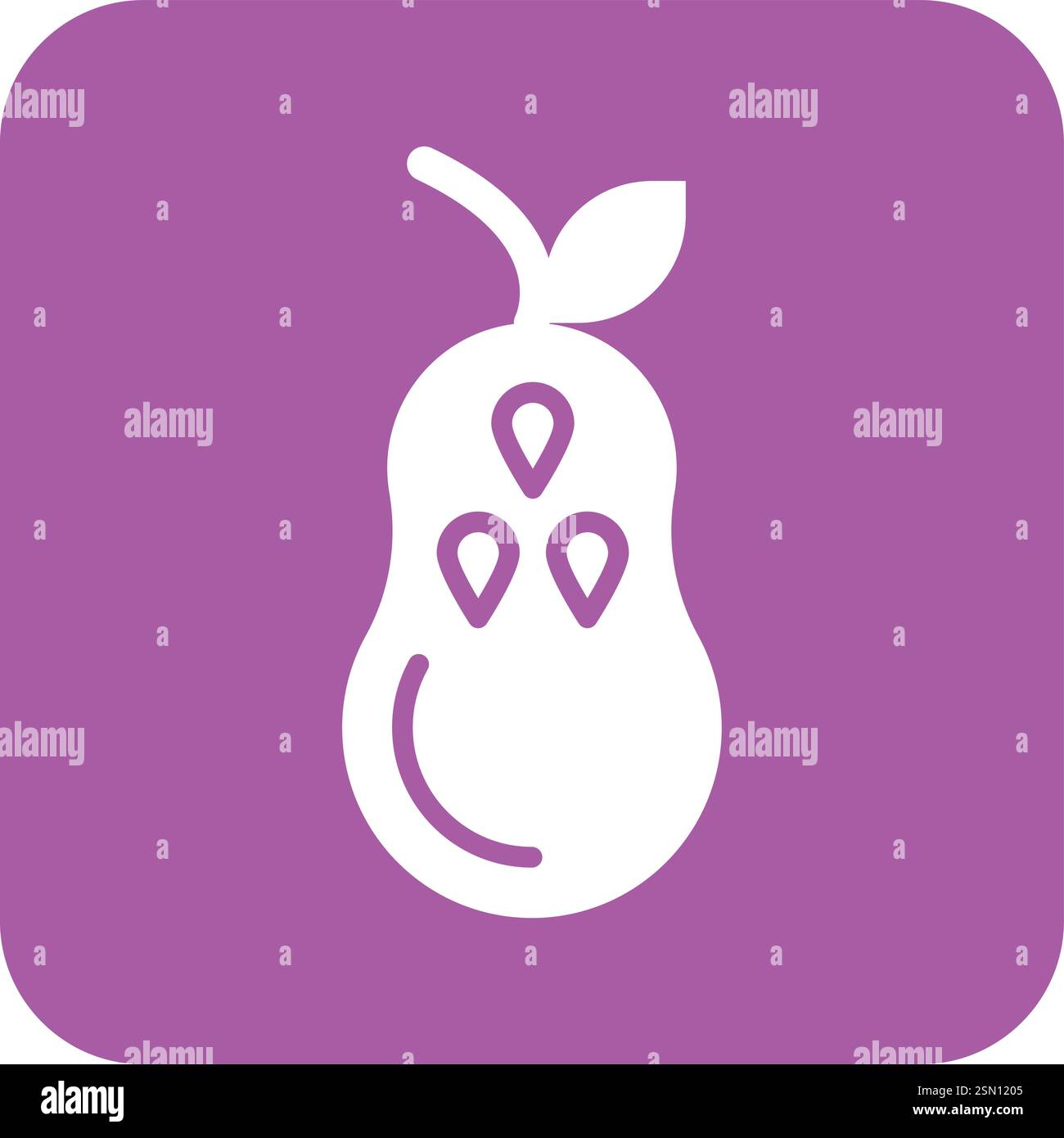 Pear Vector Icon Design Illustration Stock Vector