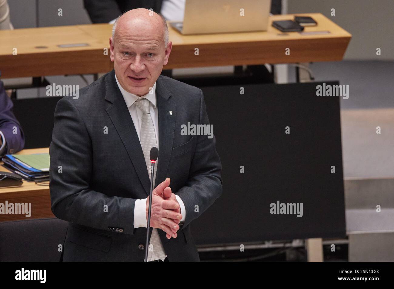 Berlin Germany 13th Feb 2025 Kai Wegner CDU Governing Mayor Of 