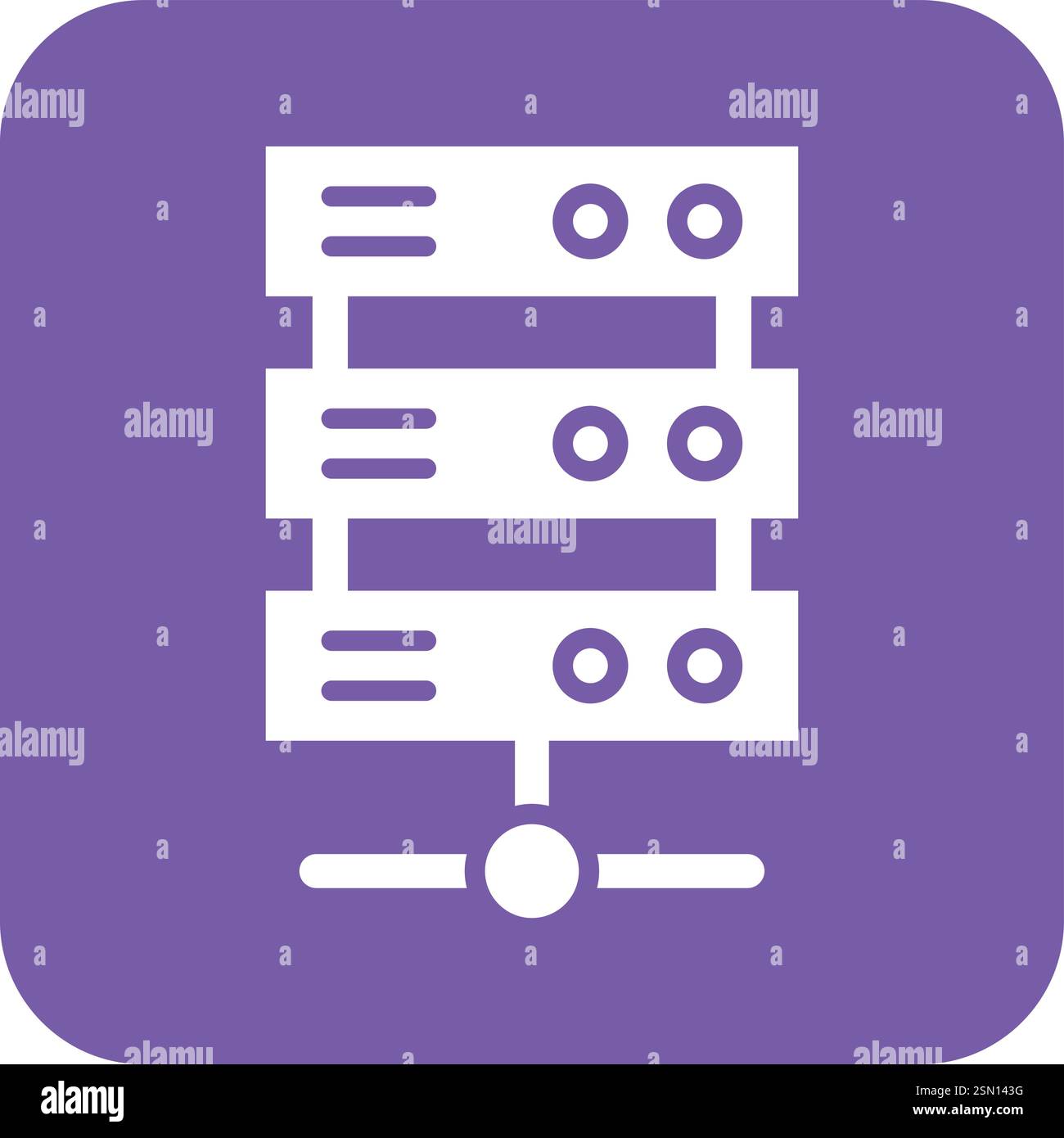 Server Vector Icon Design Illustration Stock Vector