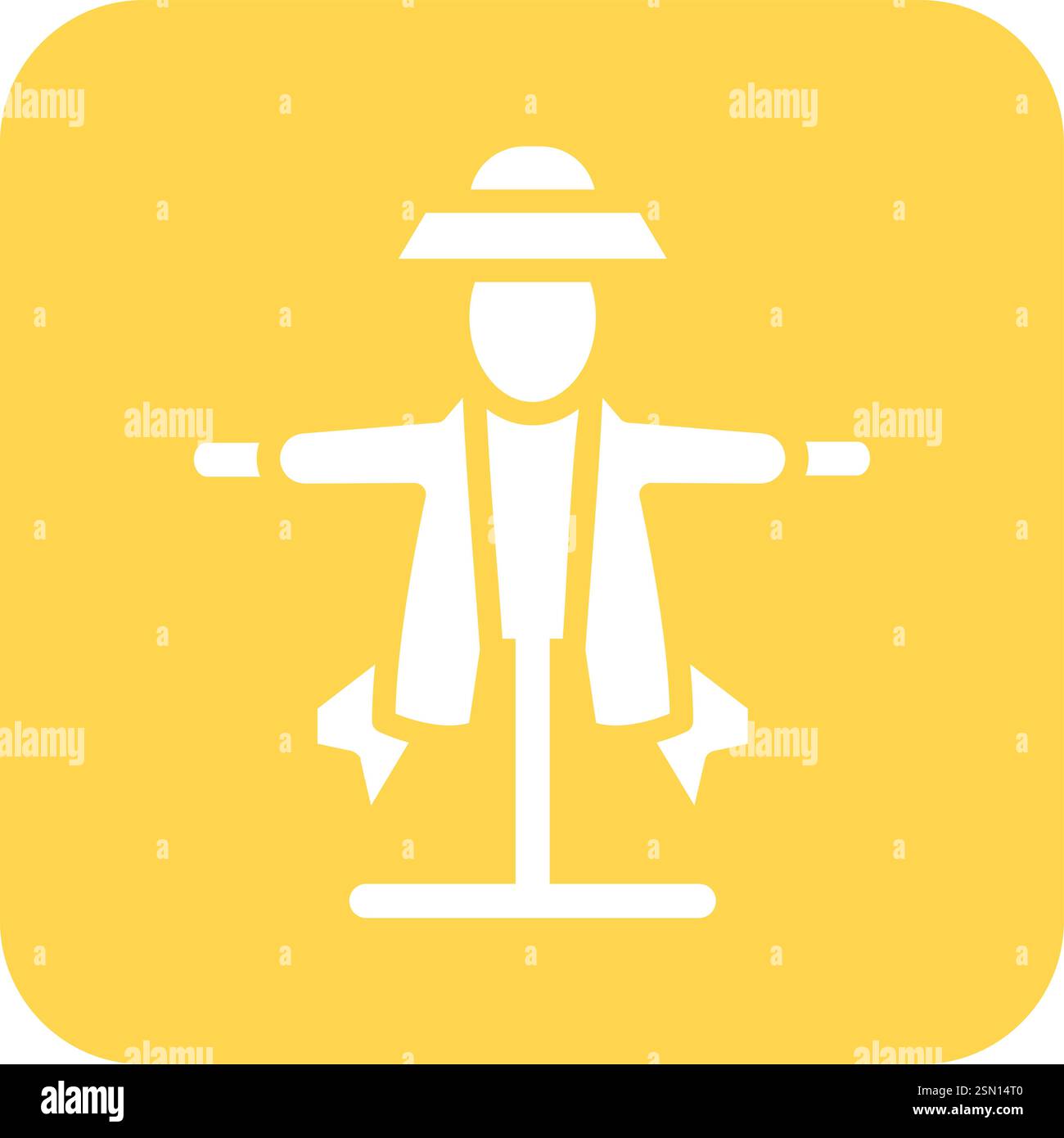 Scarecrow Vector Icon Design Illustration Stock Vector