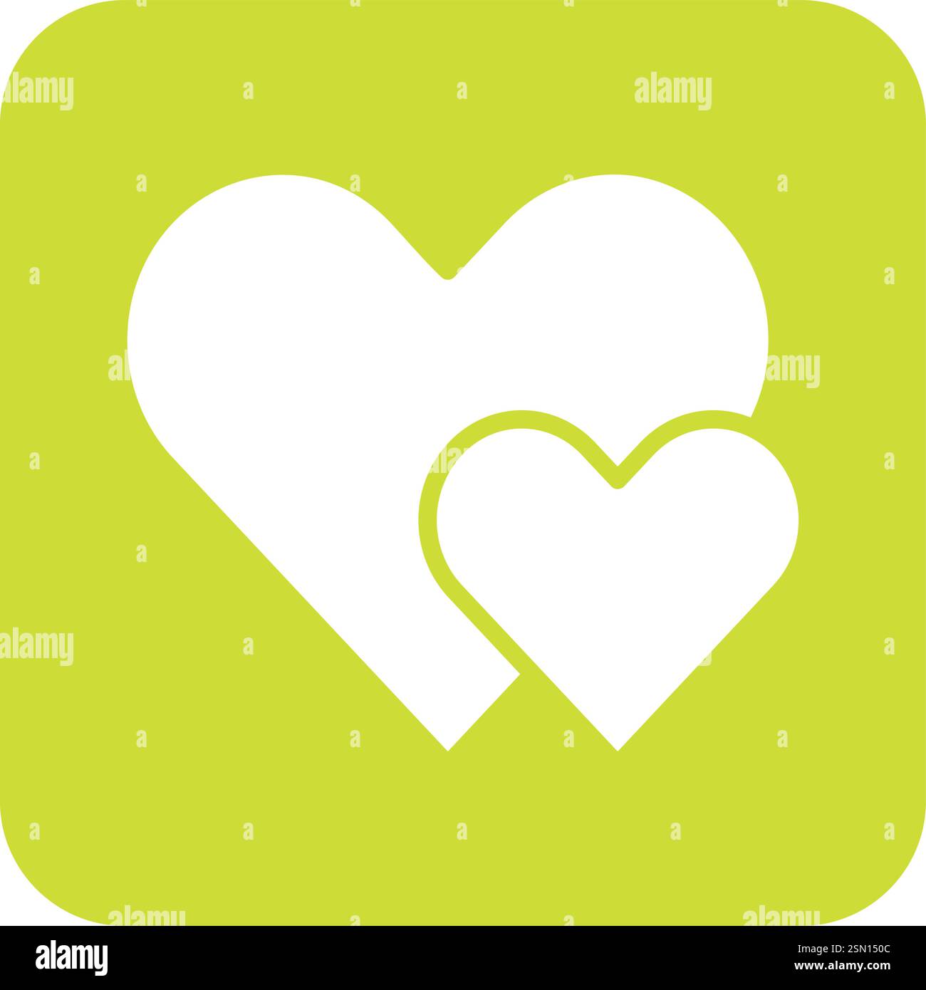 Two hearts Vector Icon Design Illustration Stock Vector