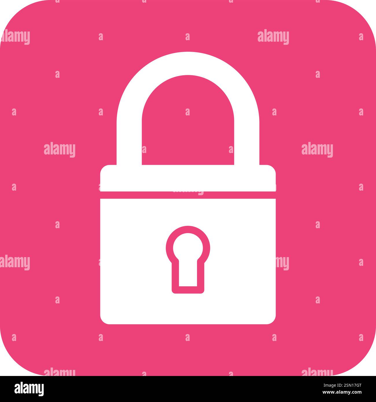 Locked Vector Icon Design Illustration Stock Vector