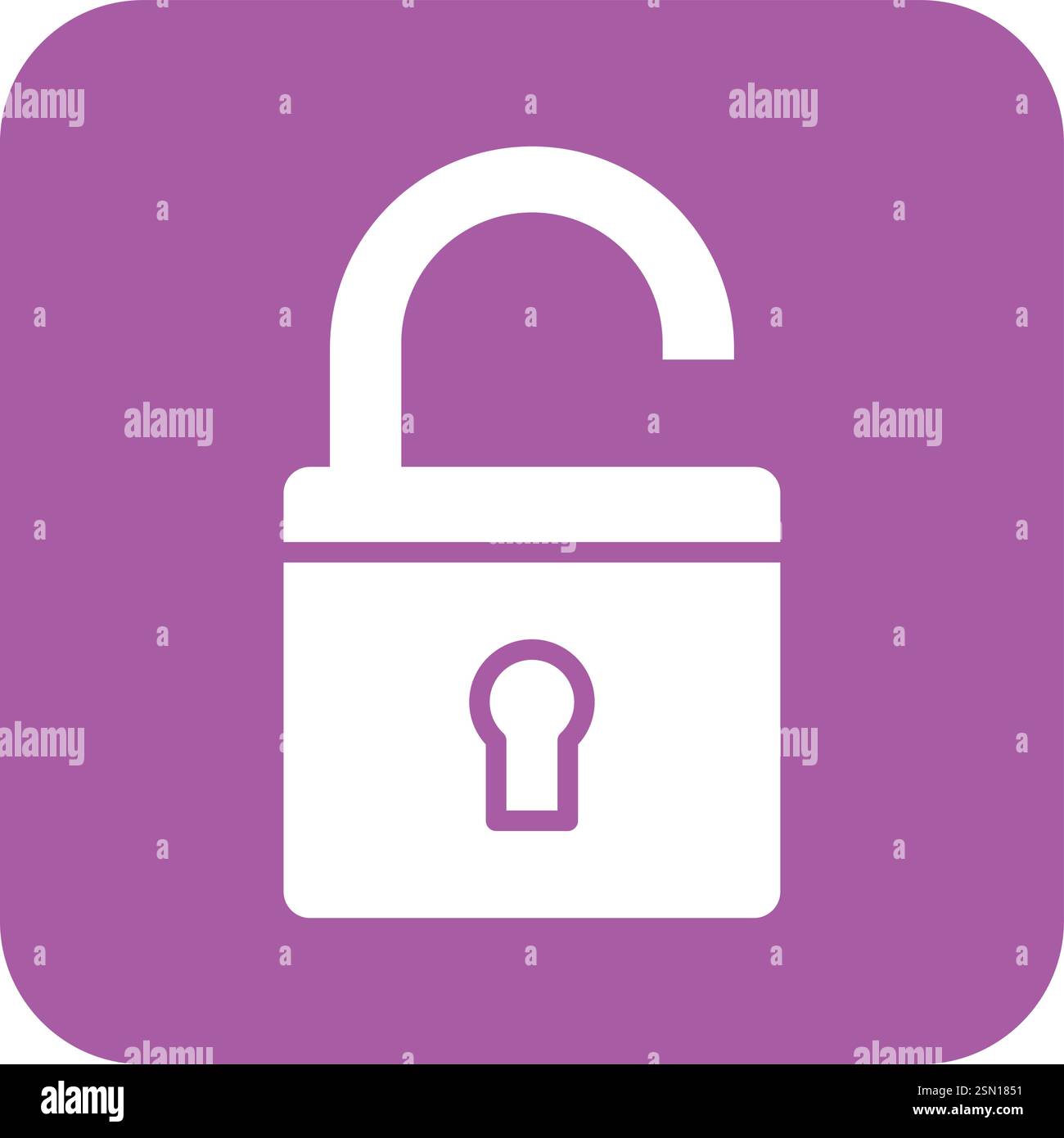 Unlocked Vector Icon Design Illustration Stock Vector