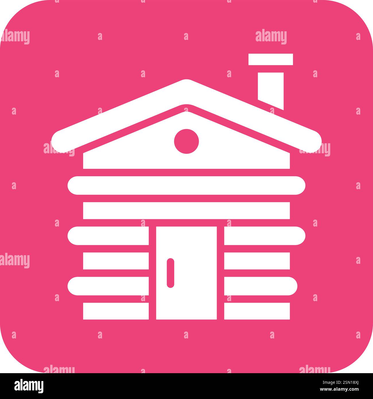 Cabin Vector Icon Design Illustration Stock Vector