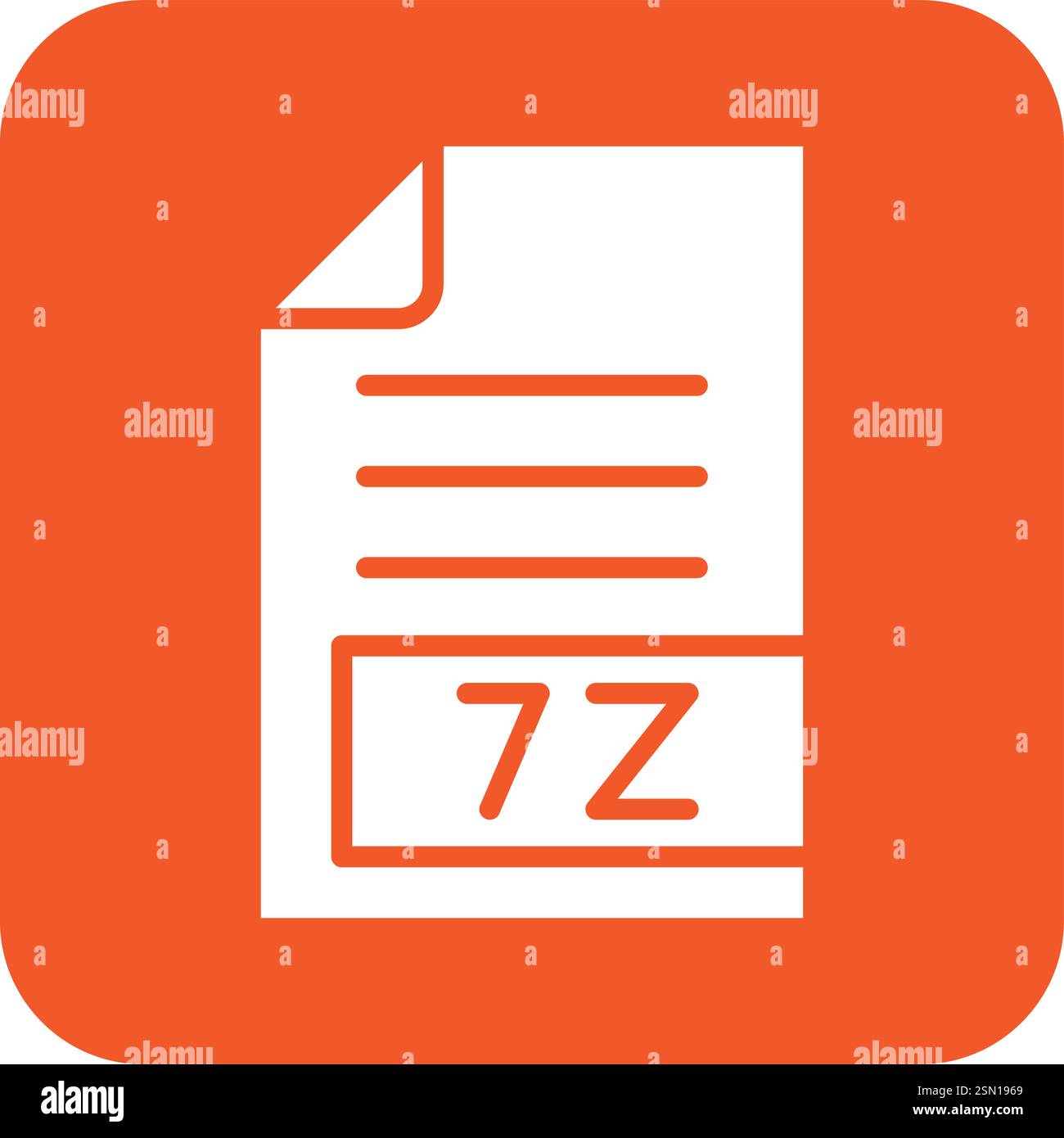 7Z Vector Icon Design Illustration Stock Vector