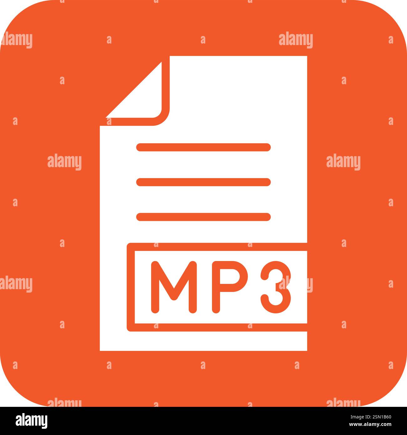 MP3 Vector Icon Design Illustration Stock Vector