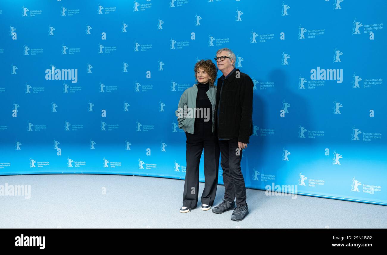 Berlin, Germany. 13th Feb, 2025. Tricia Tuttle (l), Berlinale director ...