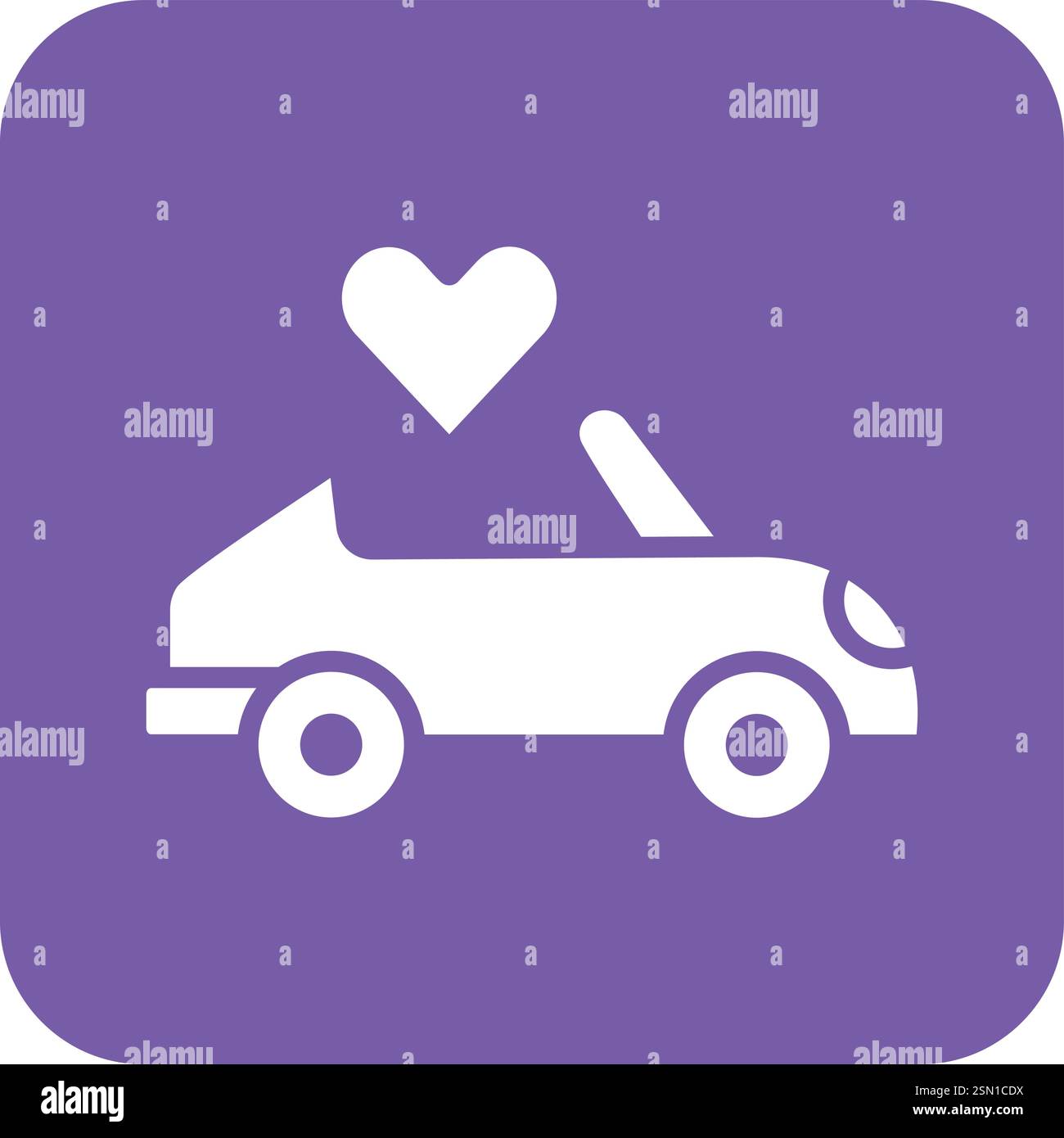 Wedding car Vector Icon Design Illustration Stock Vector