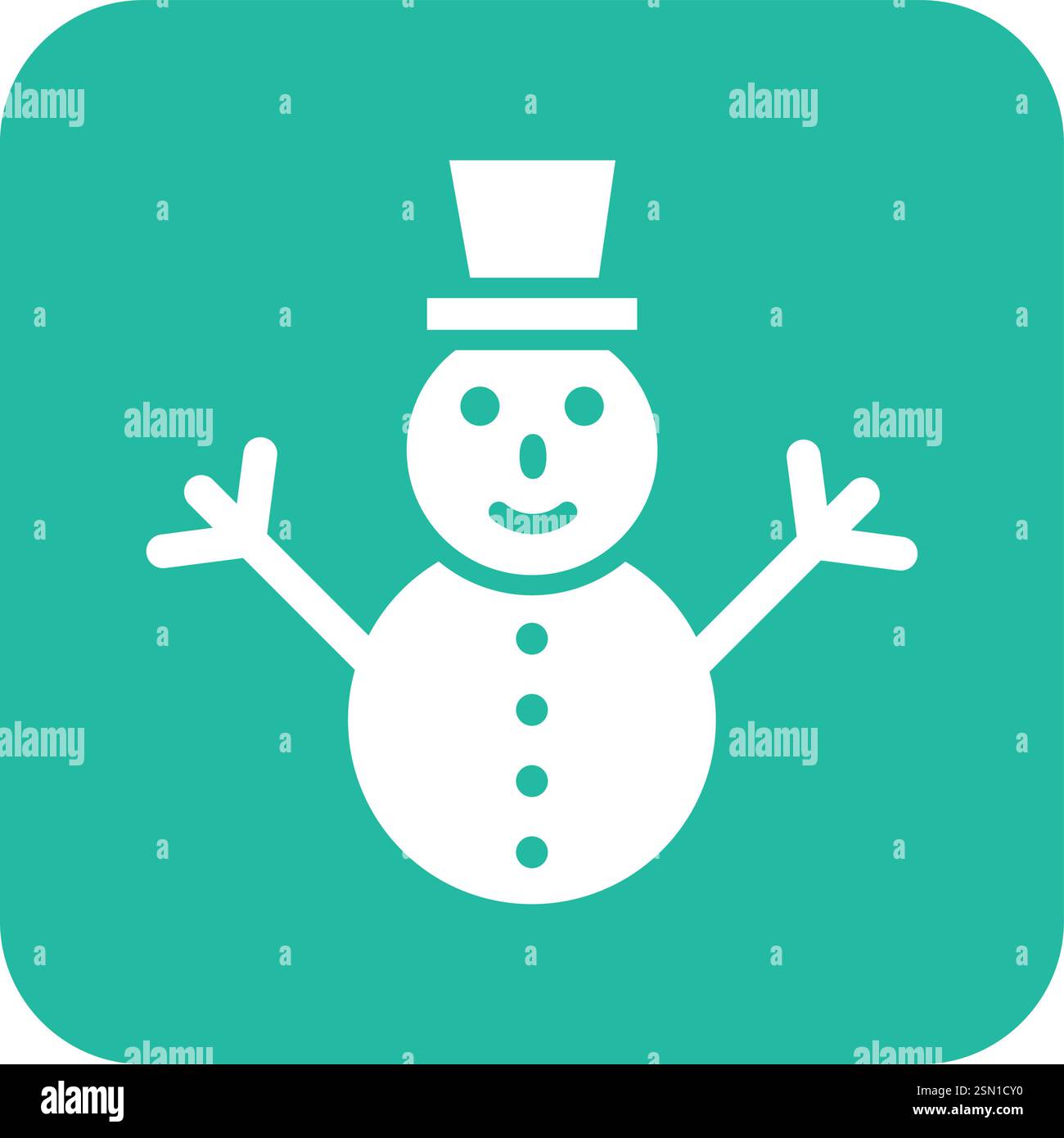 Snowman Vector Icon Design Illustration Stock Vector