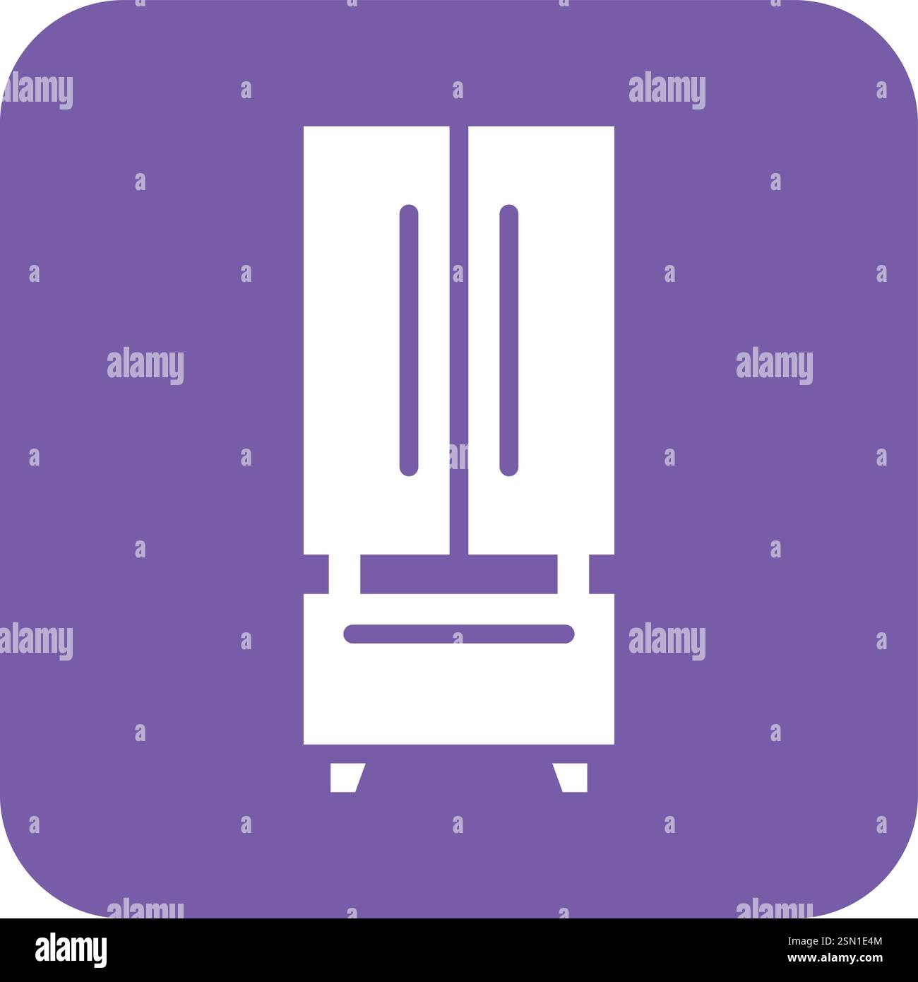 Refrigerator Vector Icon Design Illustration Stock Vector