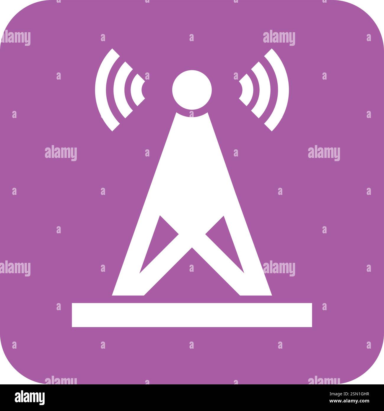 Signal tower Vector Icon Design Illustration Stock Vector