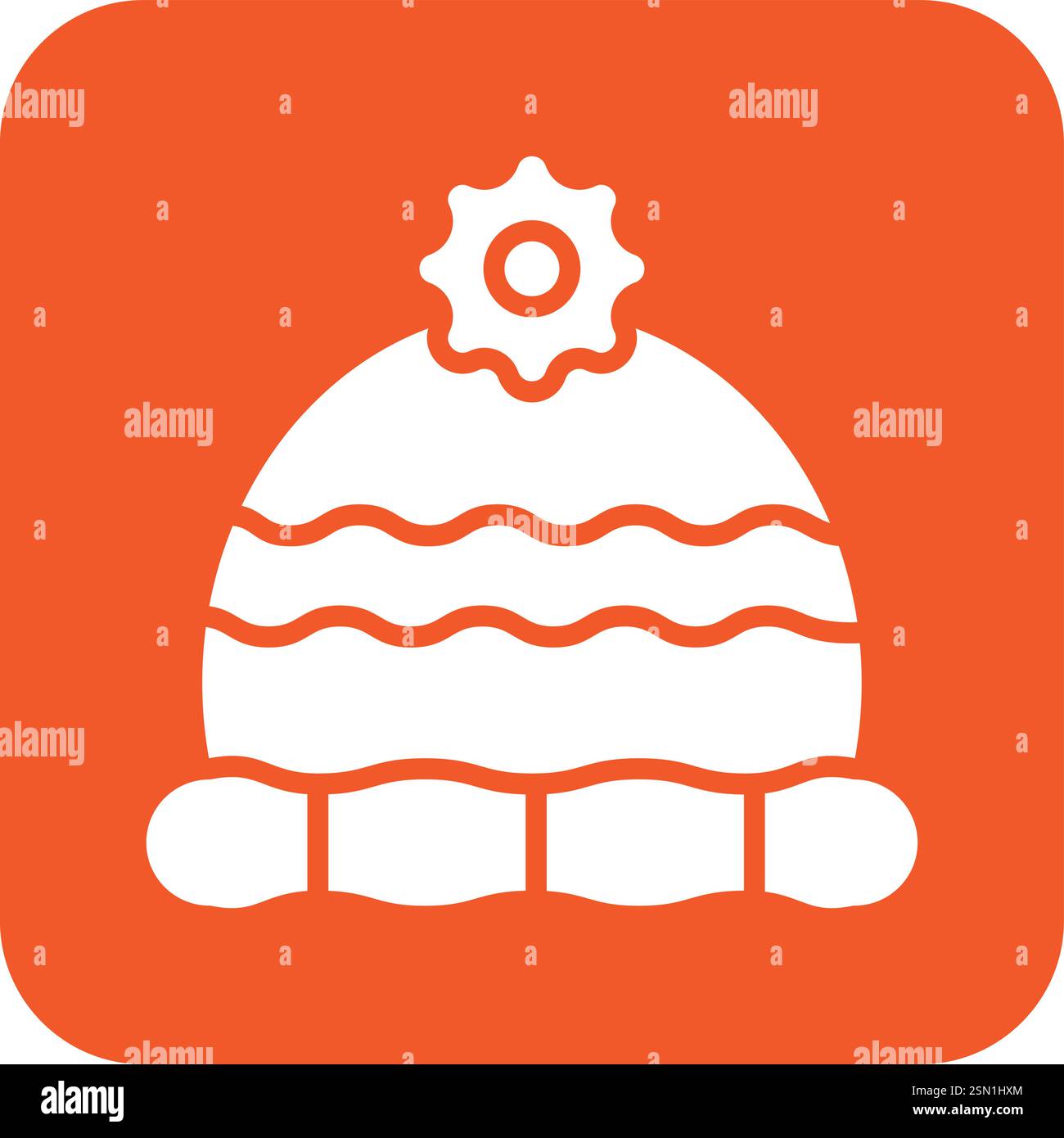 Winter hat Vector Icon Design Illustration Stock Vector