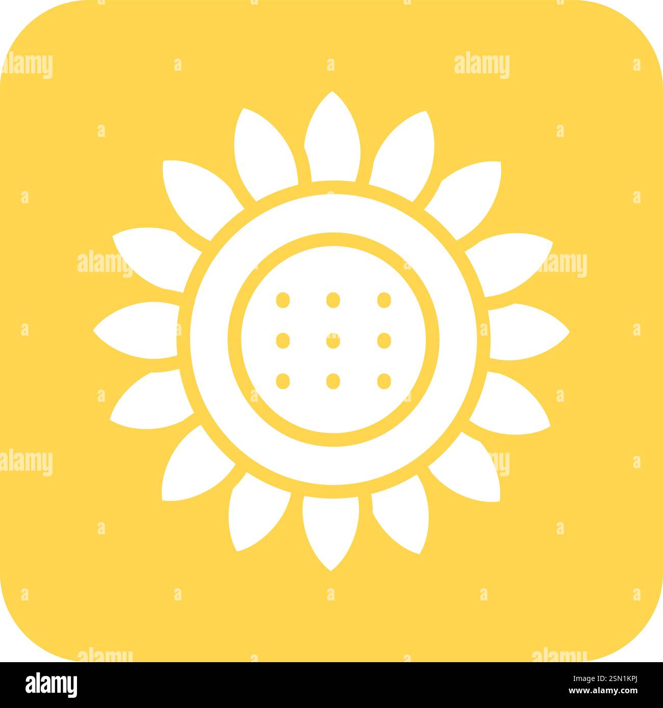 Sun flower Vector Icon Design Illustration Stock Vector