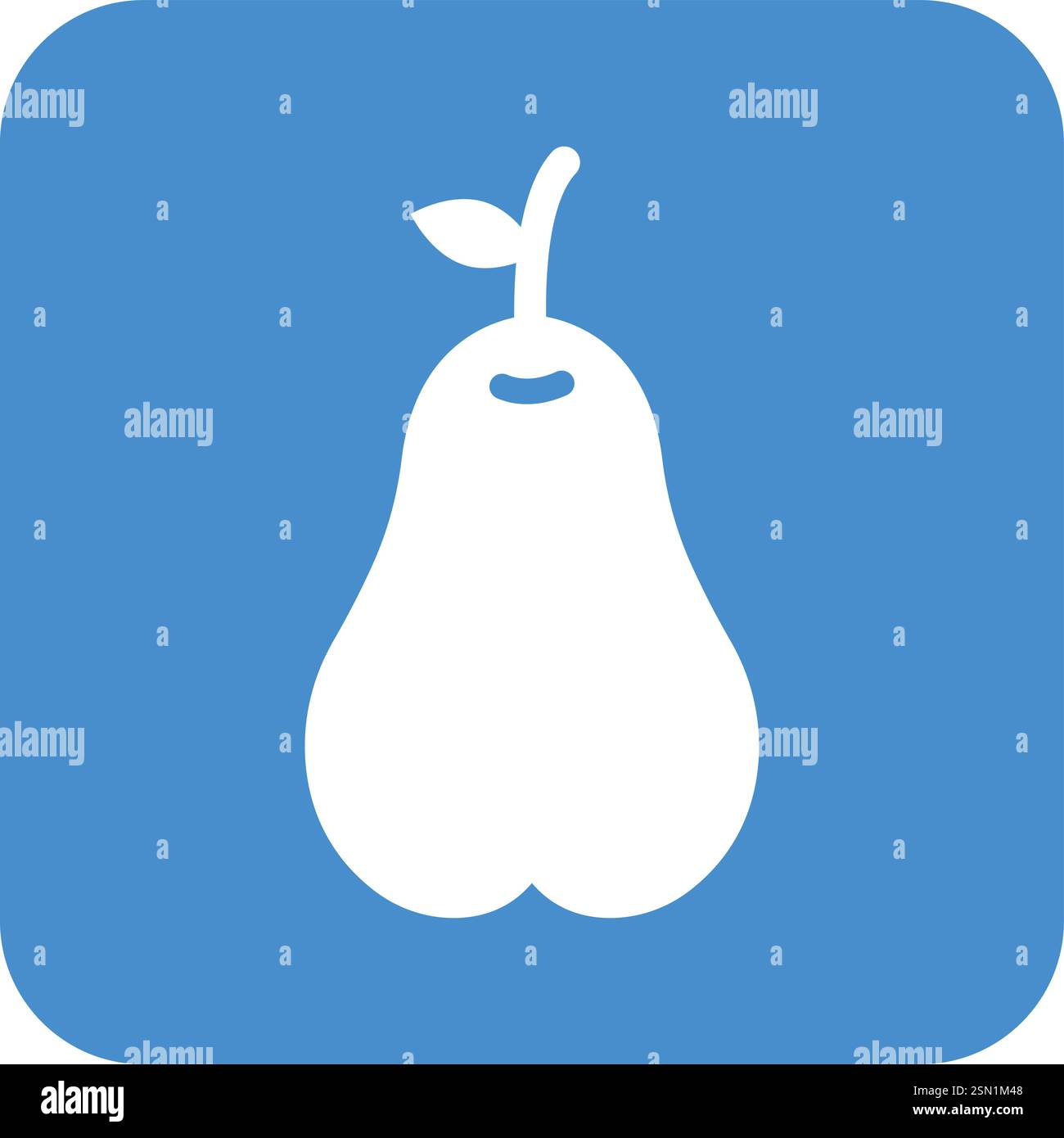 Pear Vector Icon Design Illustration Stock Vector