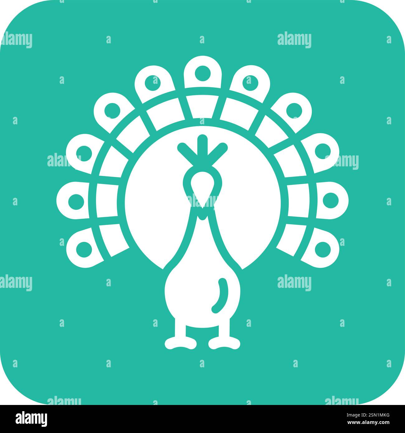 Peacock Vector Icon Design Illustration Stock Vector