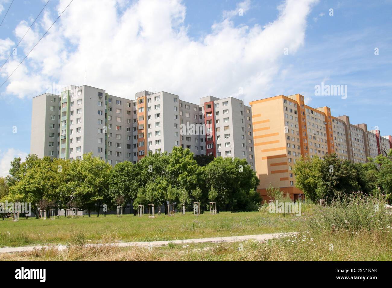 Panelka Block Communist-era Panelak apartment blocks in the Petrzalka neighbourhood ...