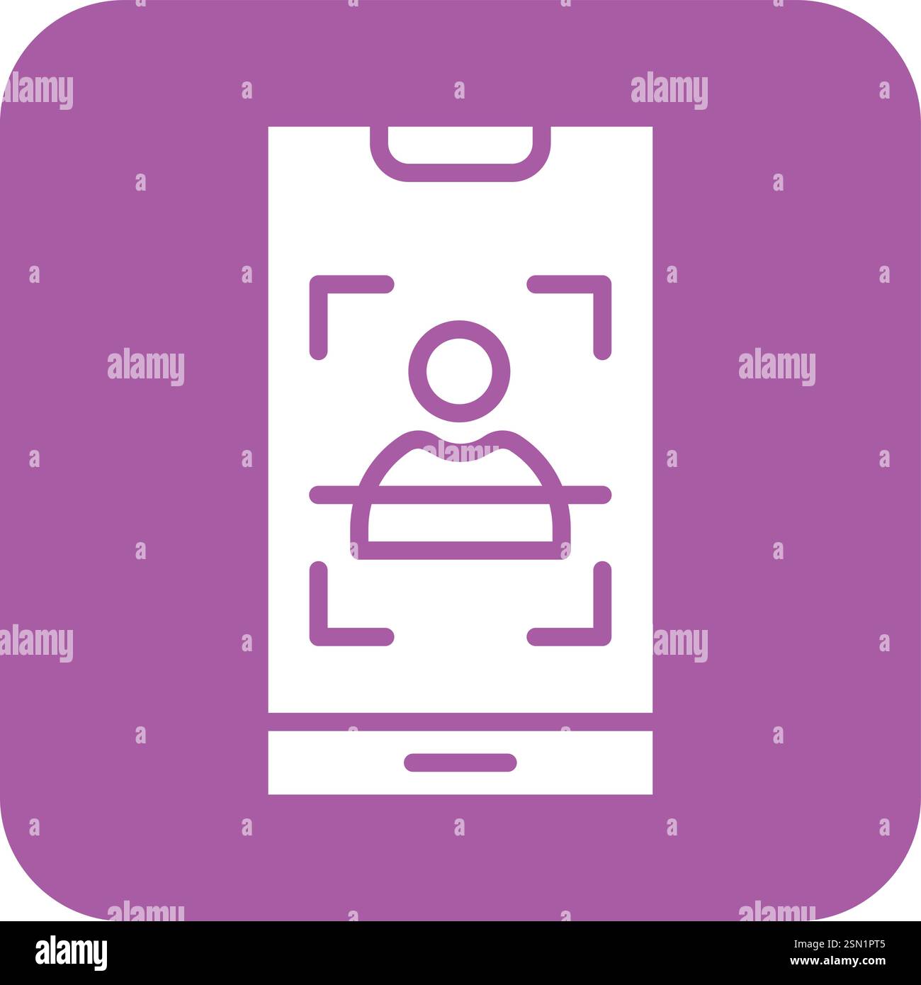 Face Scan Vector Icon Design Illustration Stock Vector