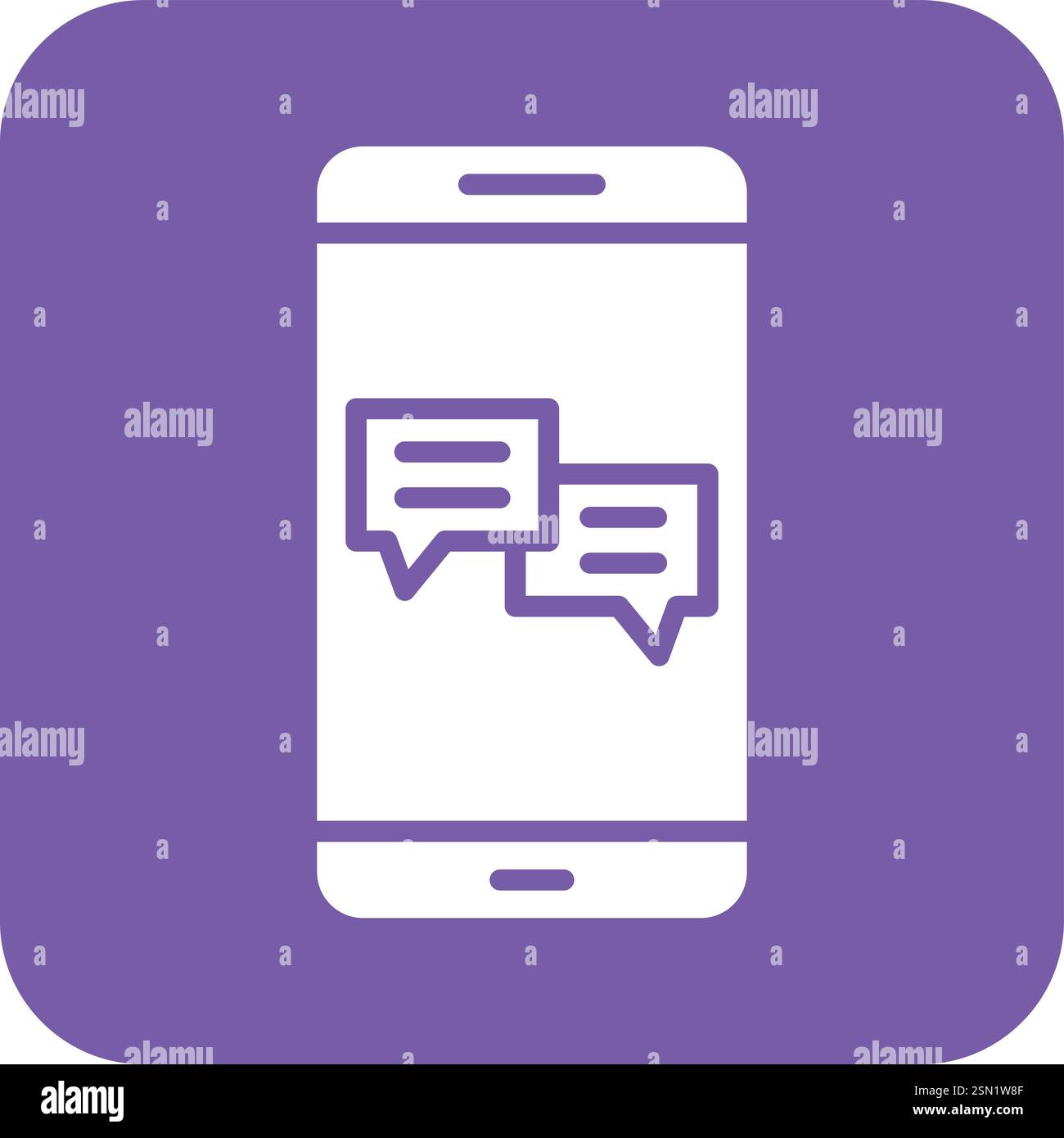 Mobile chat Vector Icon Design Illustration Stock Vector