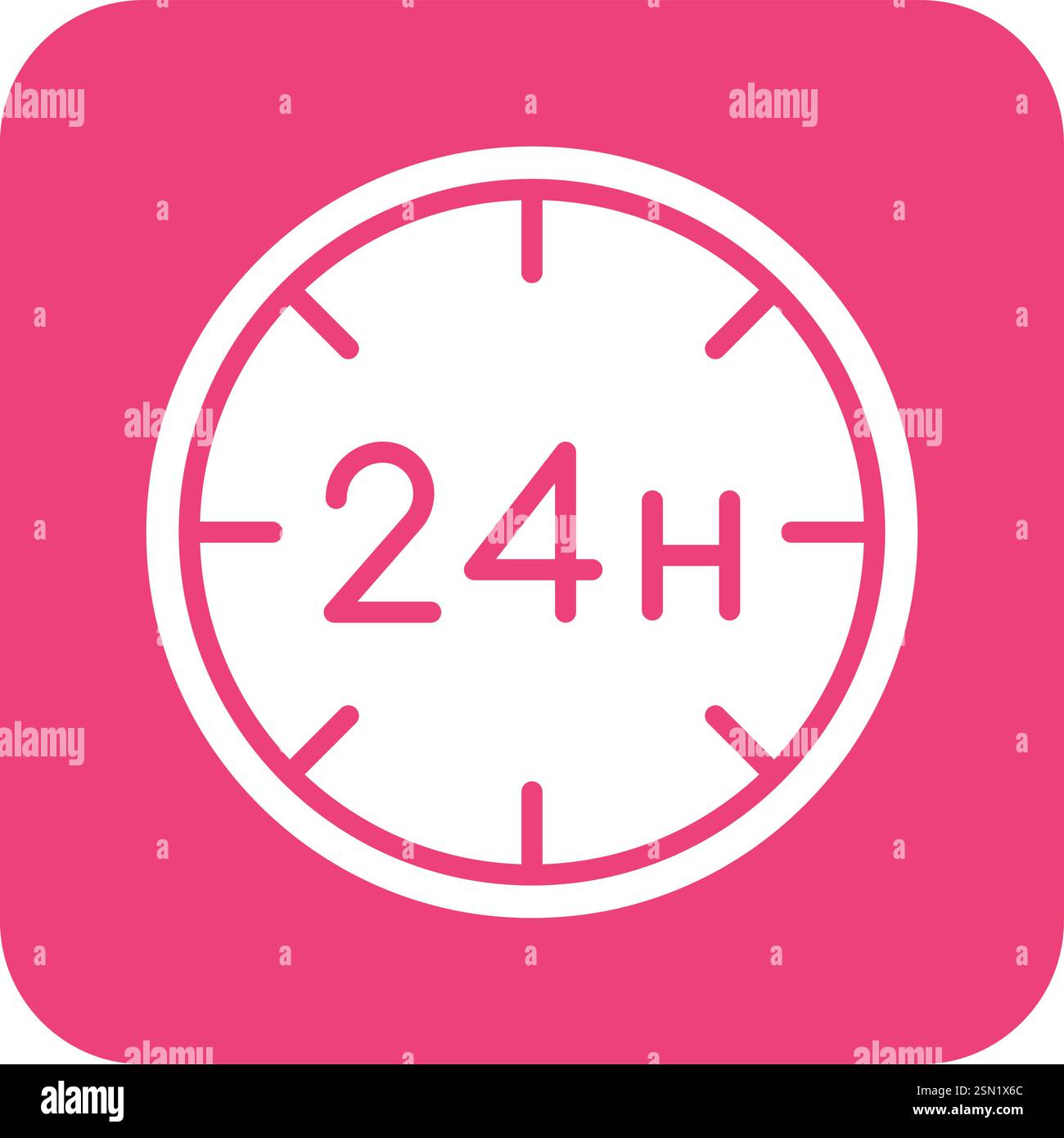 24 hours Vector Icon Design Illustration Stock Vector