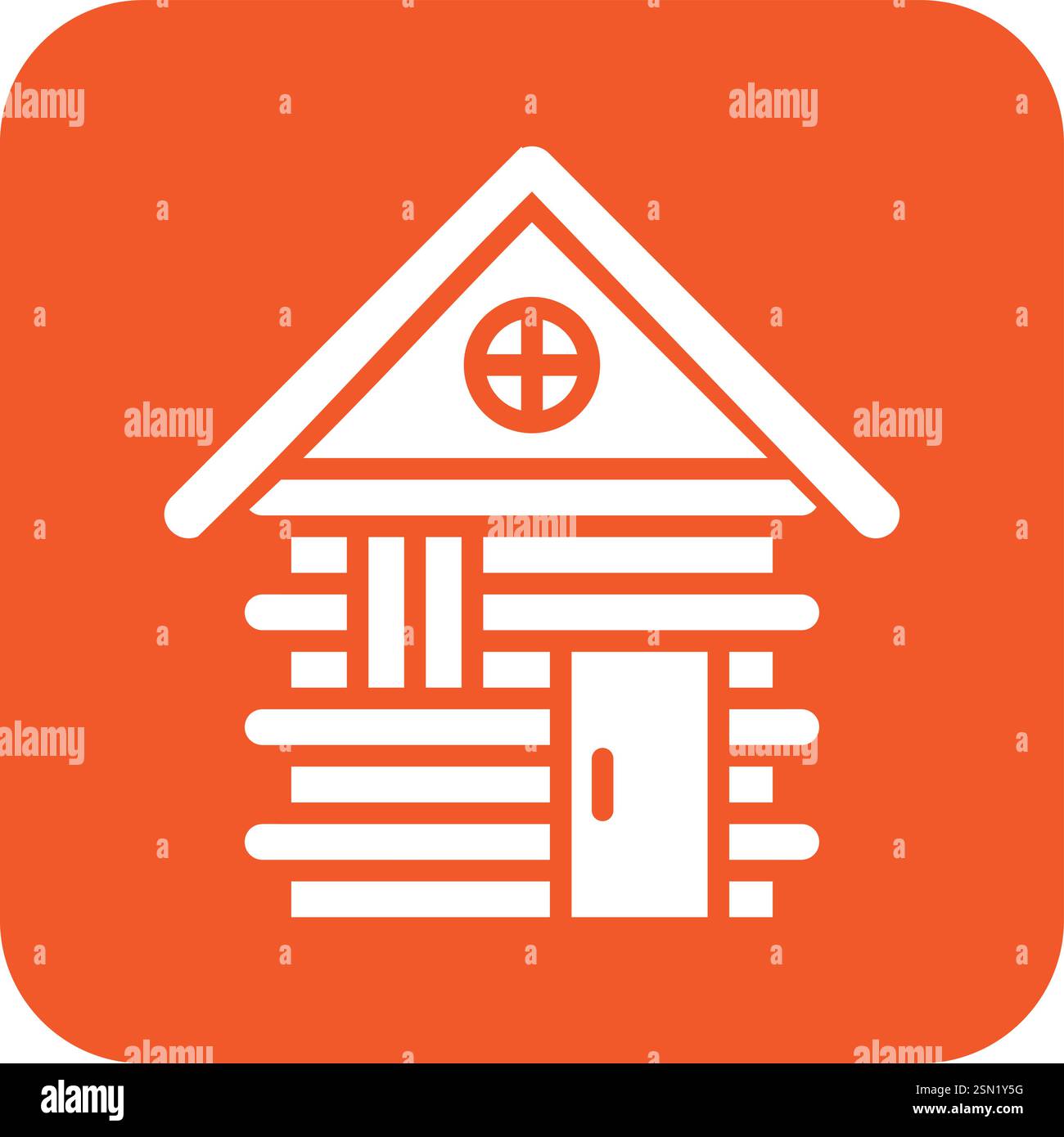 Cabin Vector Icon Design Illustration Stock Vector