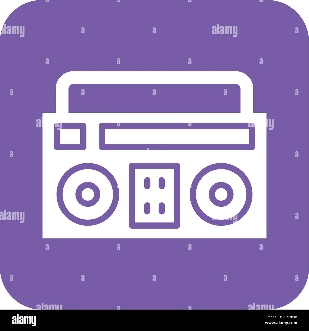 Boombox Vector Icon Design Illustration Stock Vector