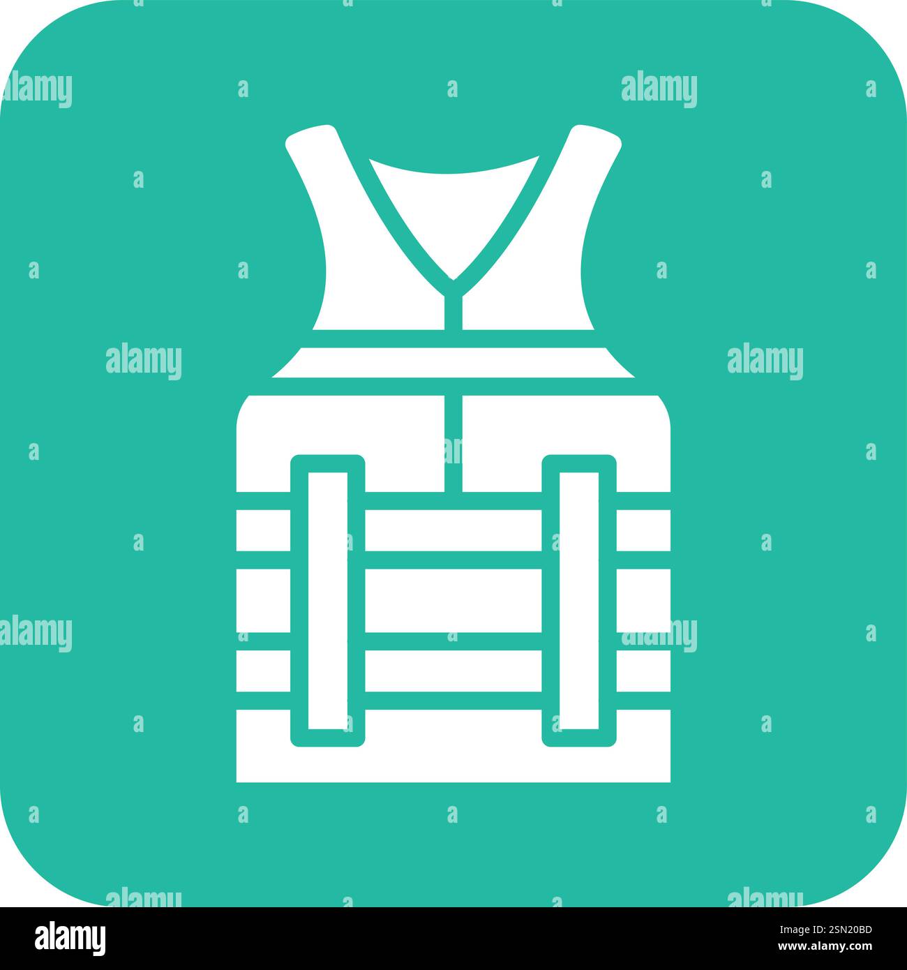 Life jacket Vector Icon Design Illustration Stock Vector