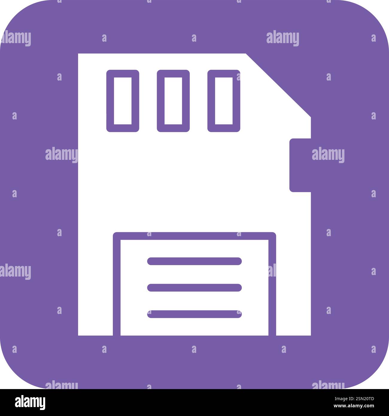 Memory Card Vector Icon Design Illustration Stock Vector