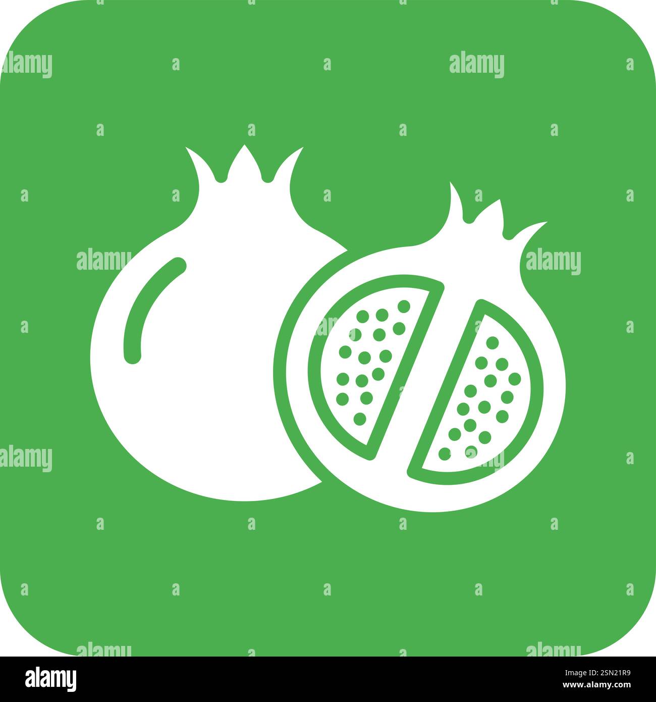 Pomegranate Vector Icon Design Illustration Stock Vector