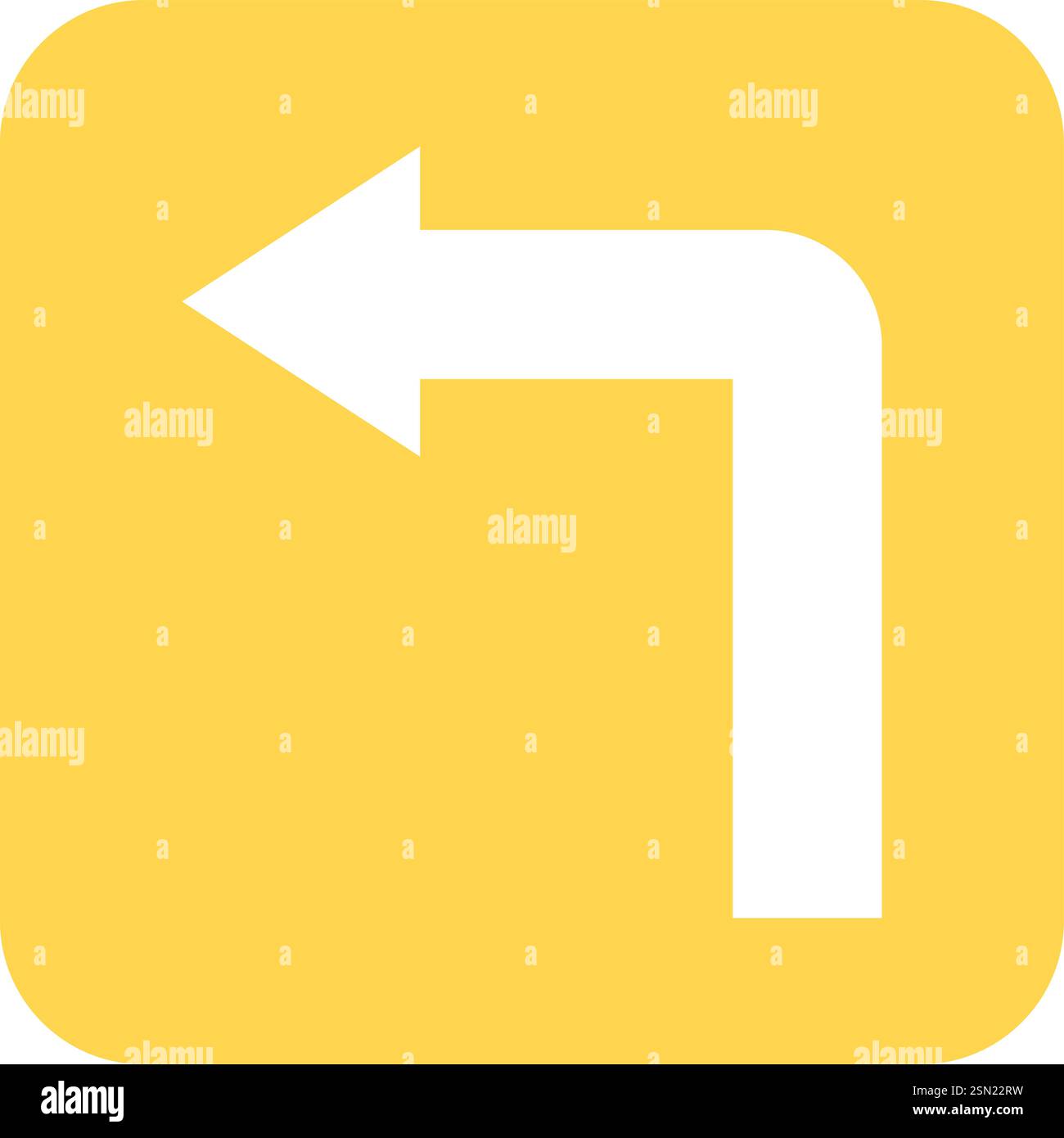 Turn left Vector Icon Design Illustration Stock Vector