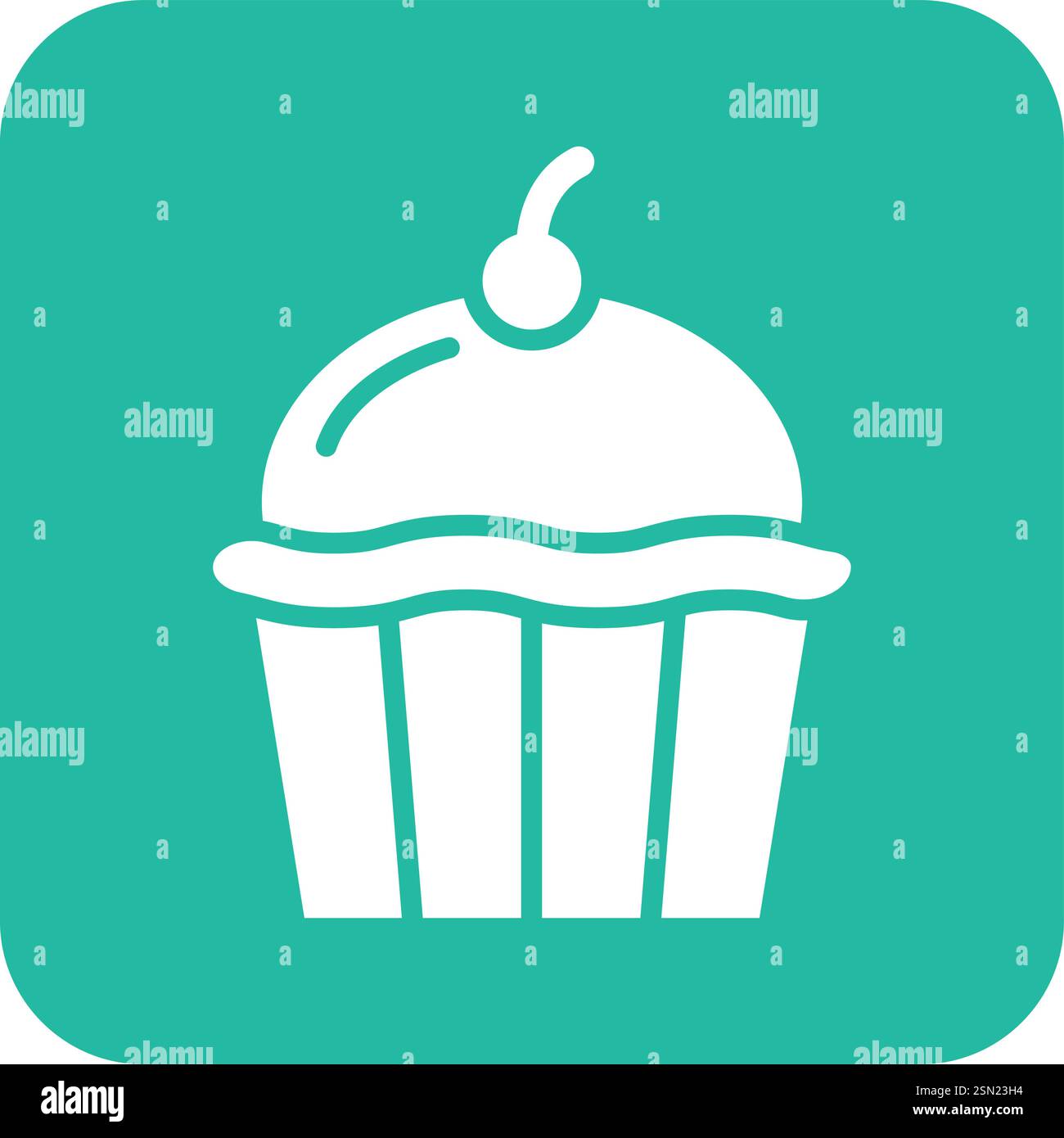 Cupcake Vector Icon Design Illustration Stock Vector