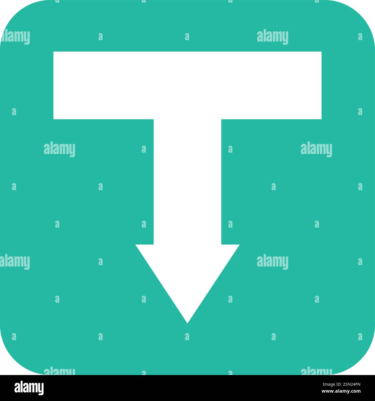 T junction Vector Icon Design Illustration Stock Vector