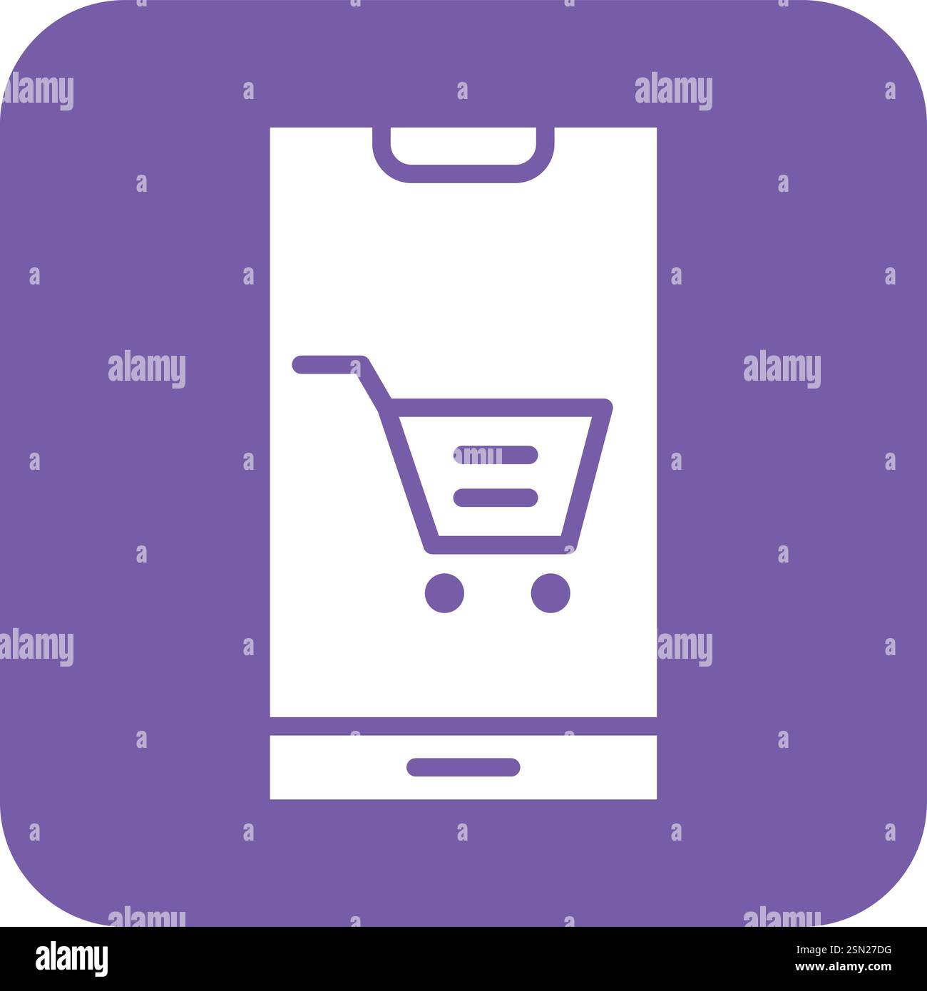 Mobile Shopping Vector Icon Design Illustration Stock Vector