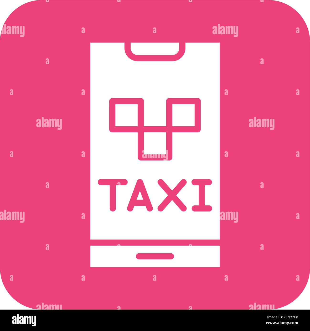 Taxi Vector Icon Design Illustration Stock Vector