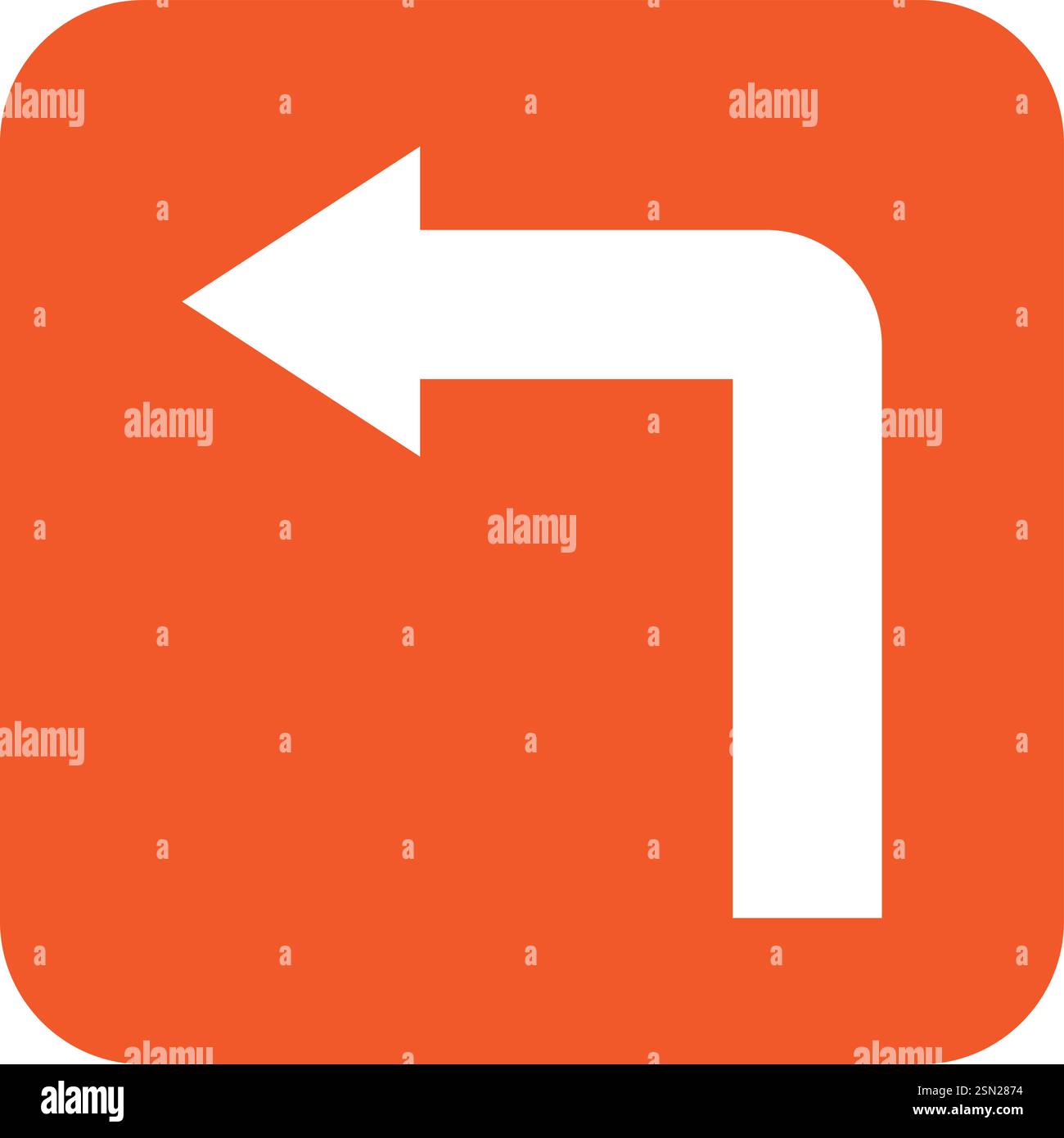 Turn left Vector Icon Design Illustration Stock Vector