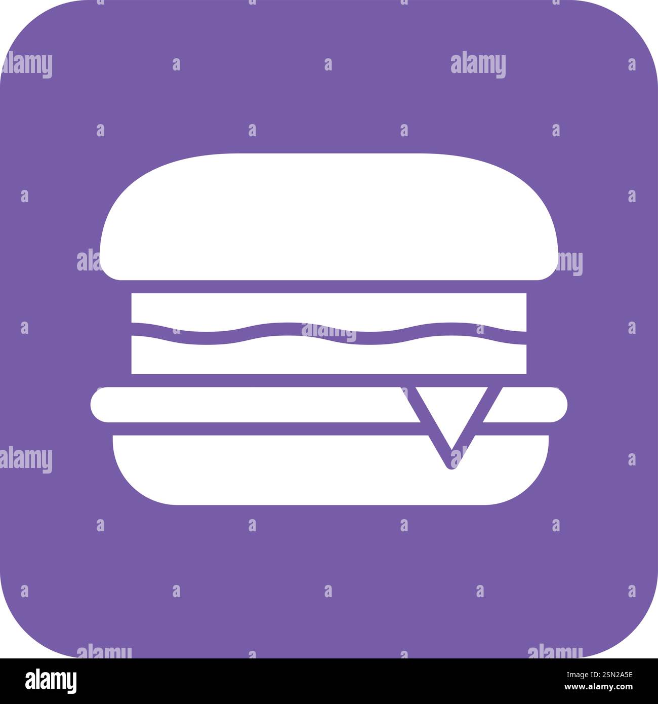 Hamburger Vector Icon Design Illustration Stock Vector