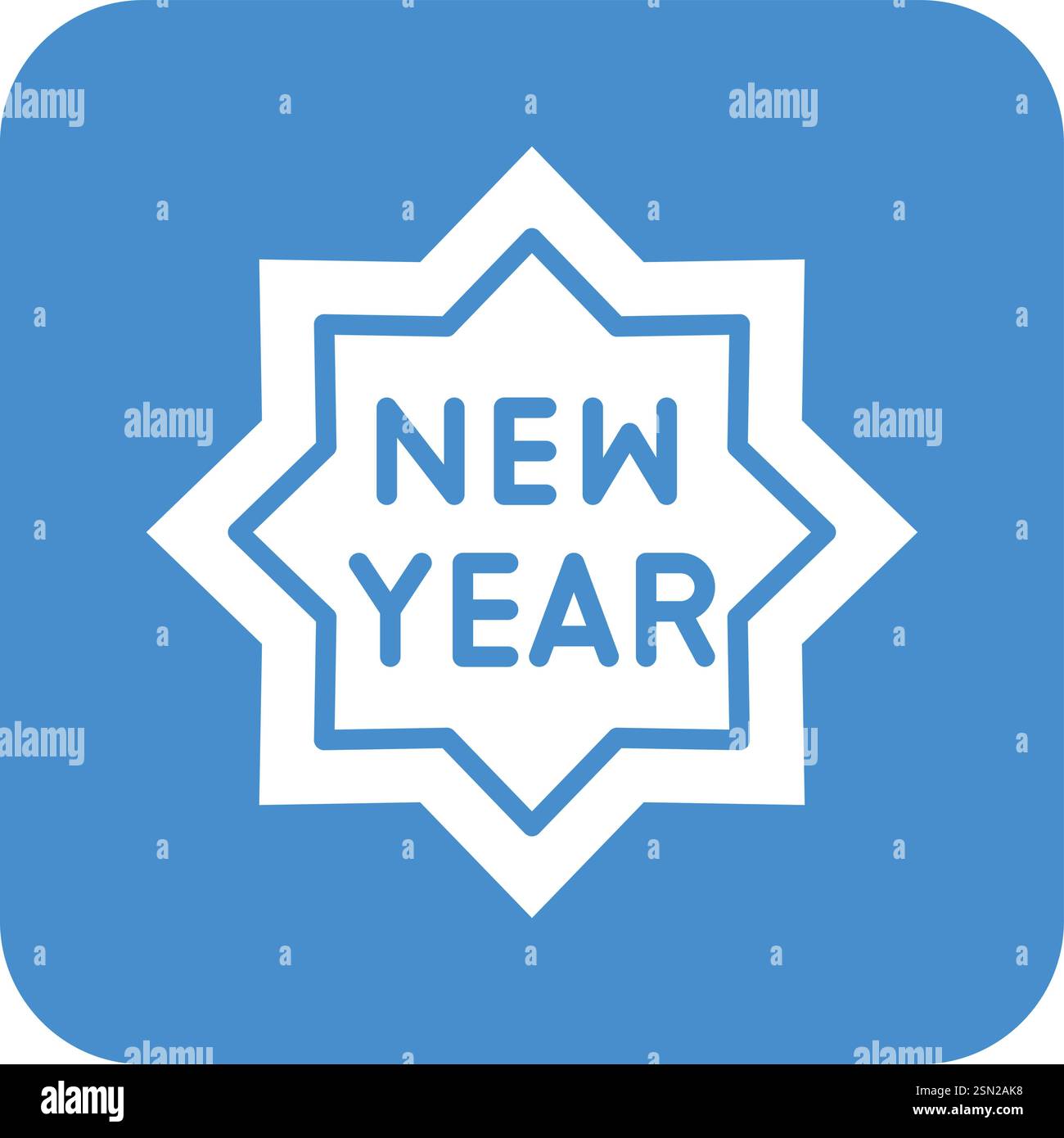 New Year Vector Icon Design Illustration Stock Vector