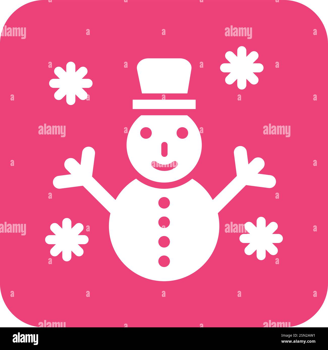 Snowman Vector Icon Design Illustration Stock Vector