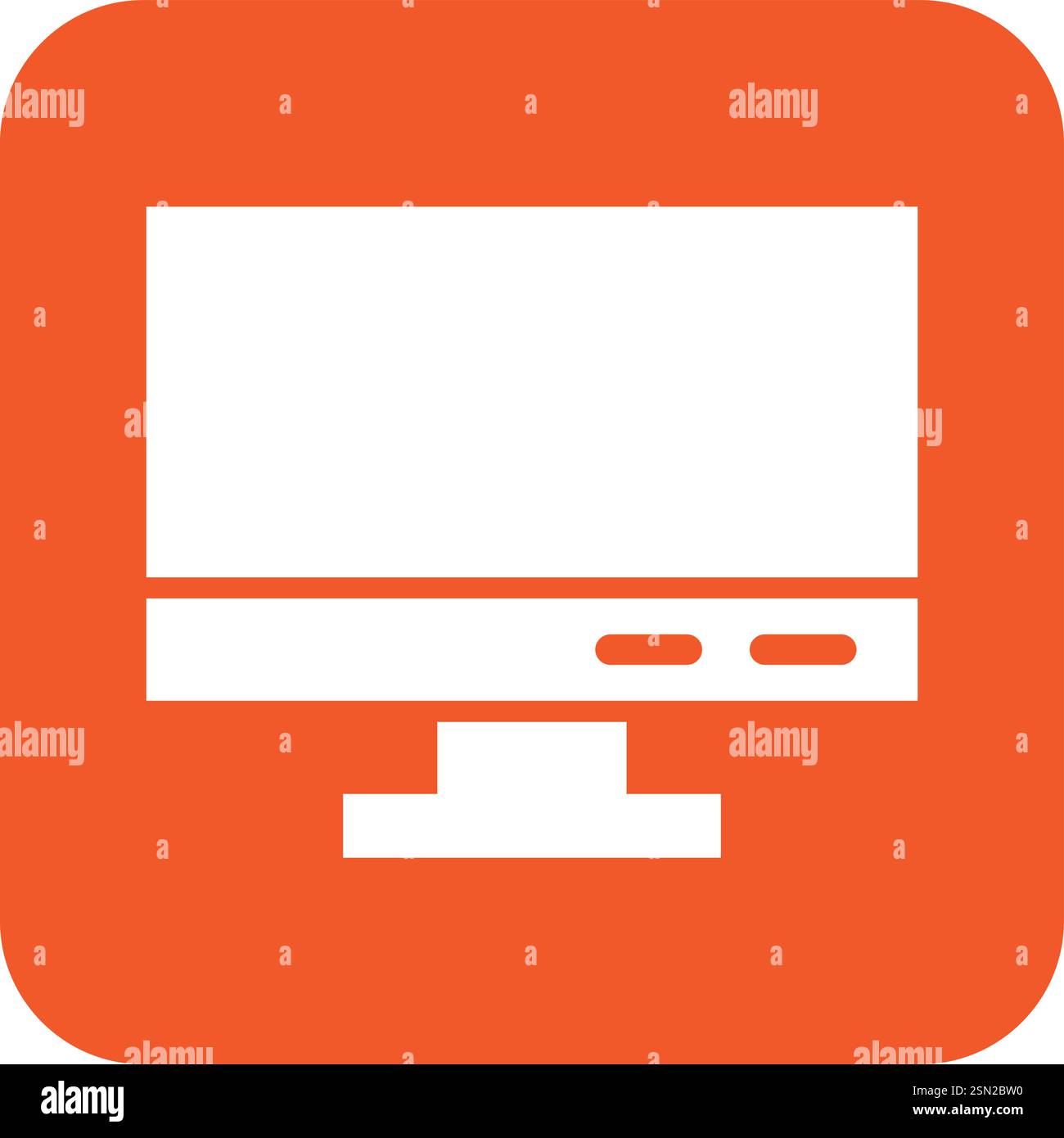 Monitor Vector Icon Design Illustration Stock Vector