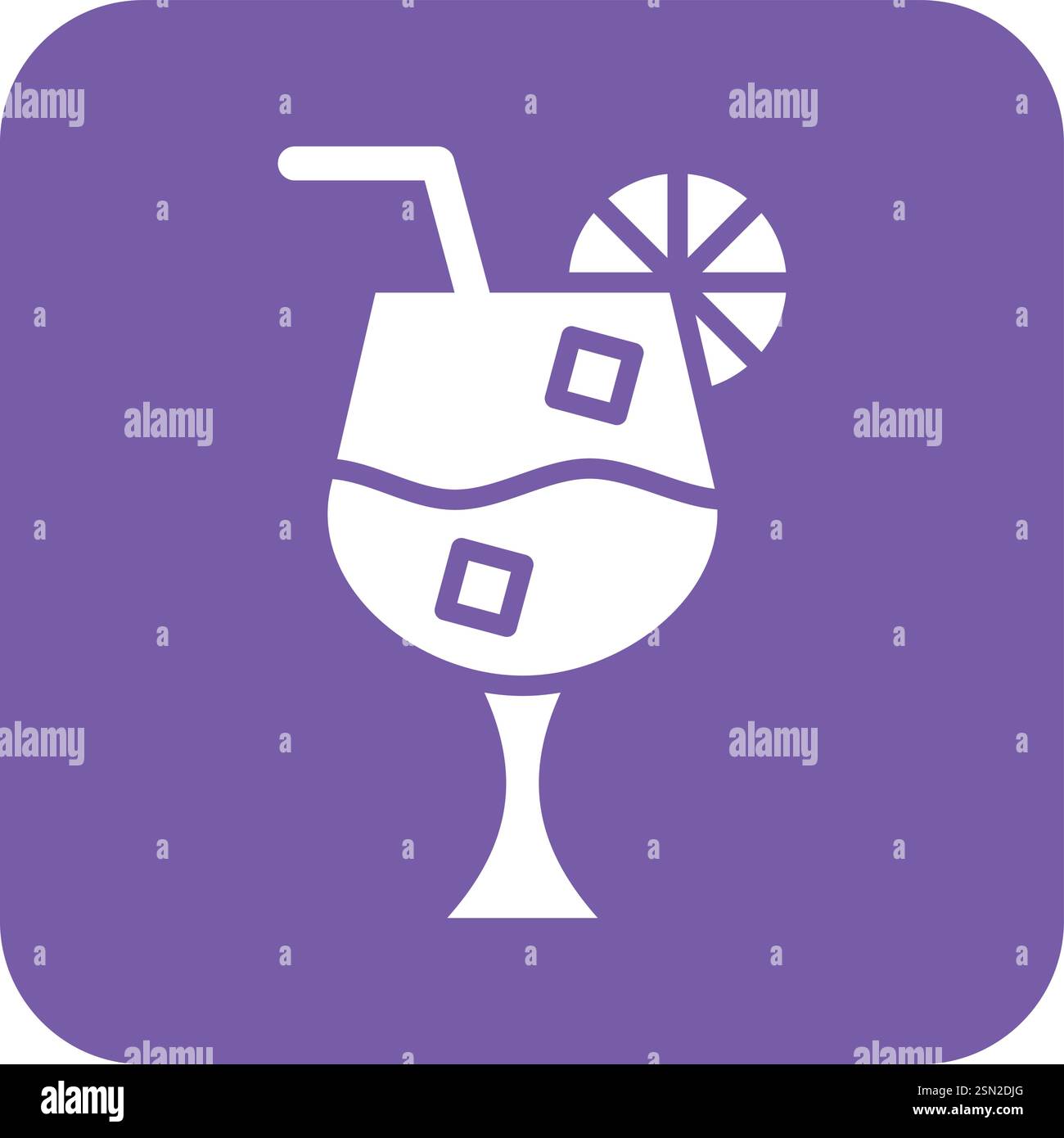 Cocktail Vector Icon Design Illustration Stock Vector