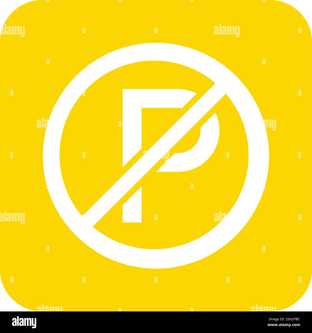 No parking Vector Icon Design Illustration Stock Vector