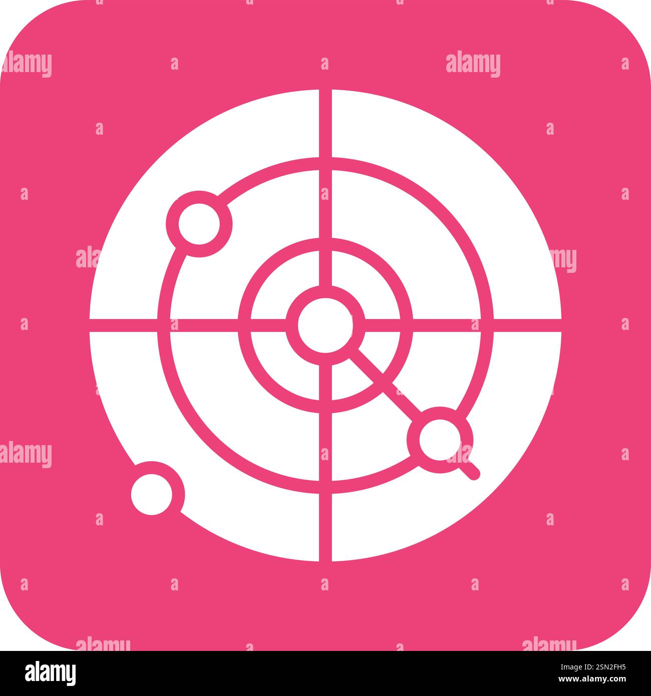 Radar Vector Icon Design Illustration Stock Vector