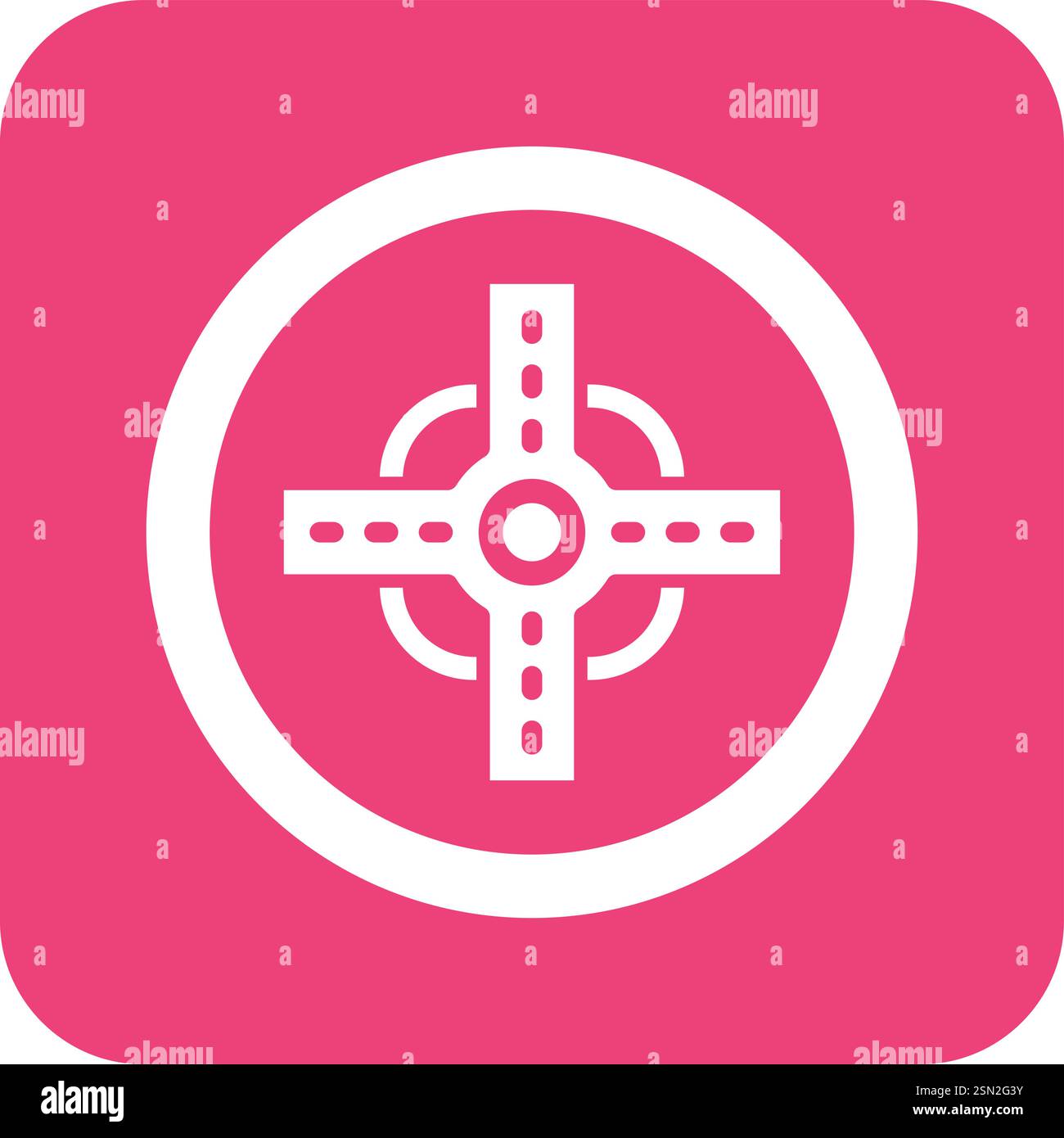 Road intersection Vector Icon Design Illustration Stock Vector