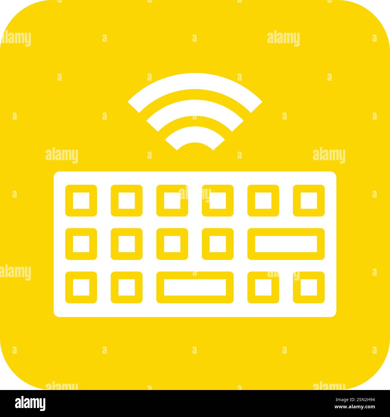 Wireless Keyboard Vector Icon Design Illustration Stock Vector