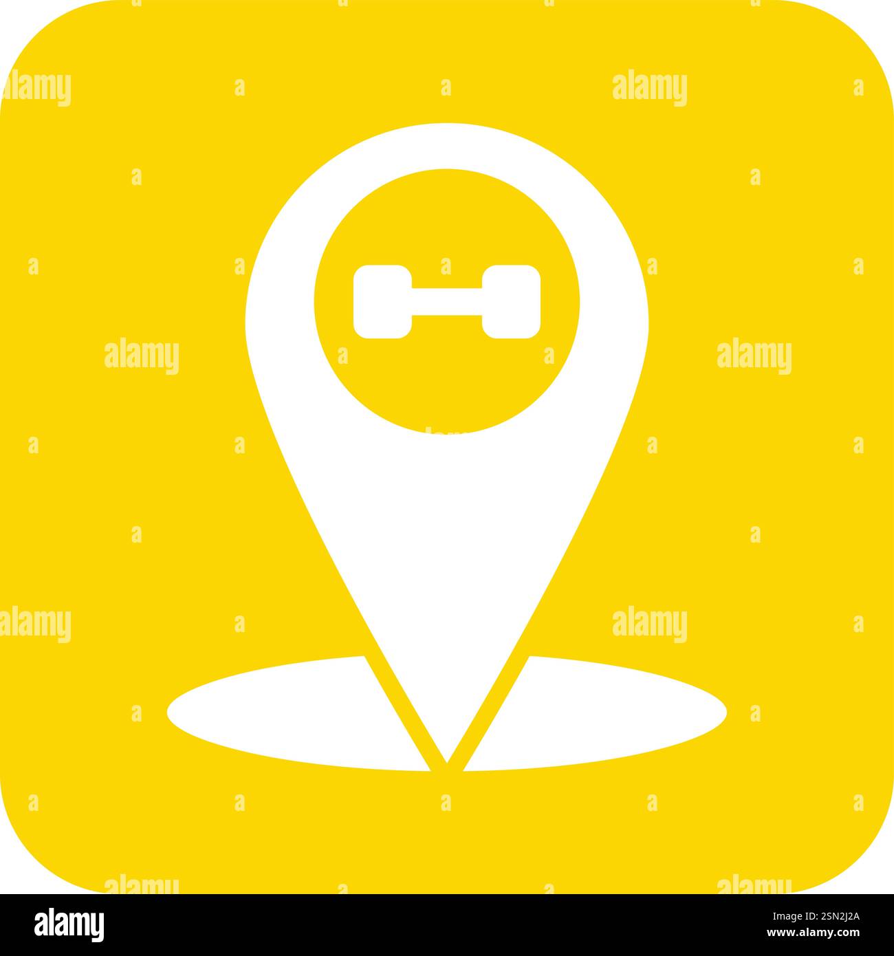 Gym location Vector Icon Design Illustration Stock Vector